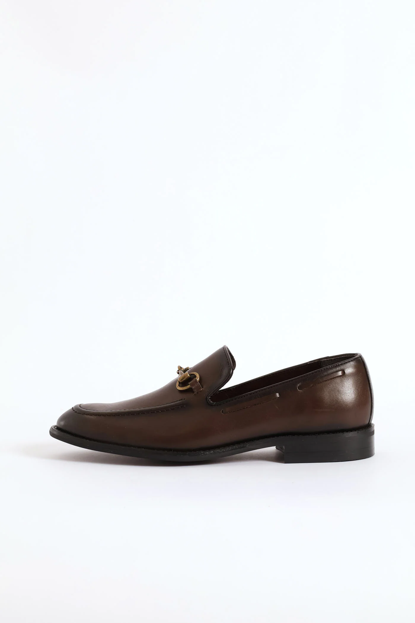 Leather Slip On Loafer - Brown - Image 5