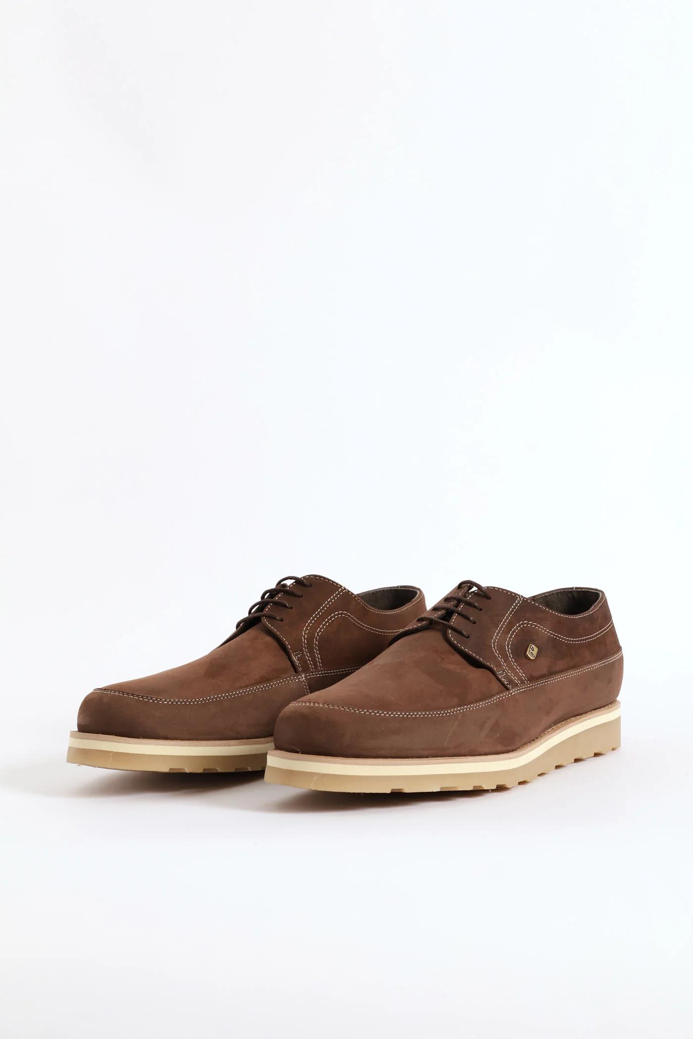 Leather Smart Casual Lace Up Shoe - Brown - Image 3