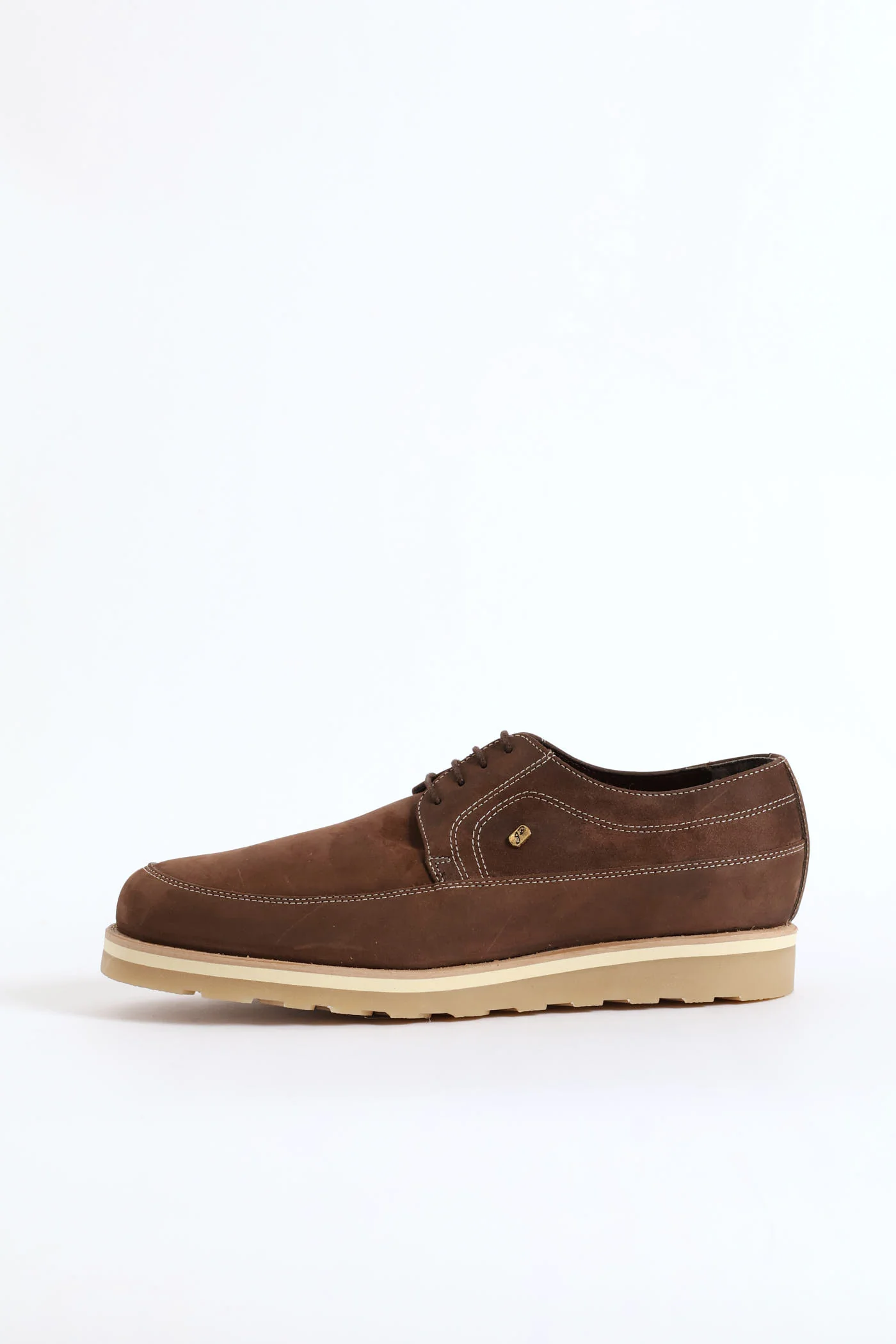 Leather Smart Casual Lace Up Shoe - Brown - Image 5