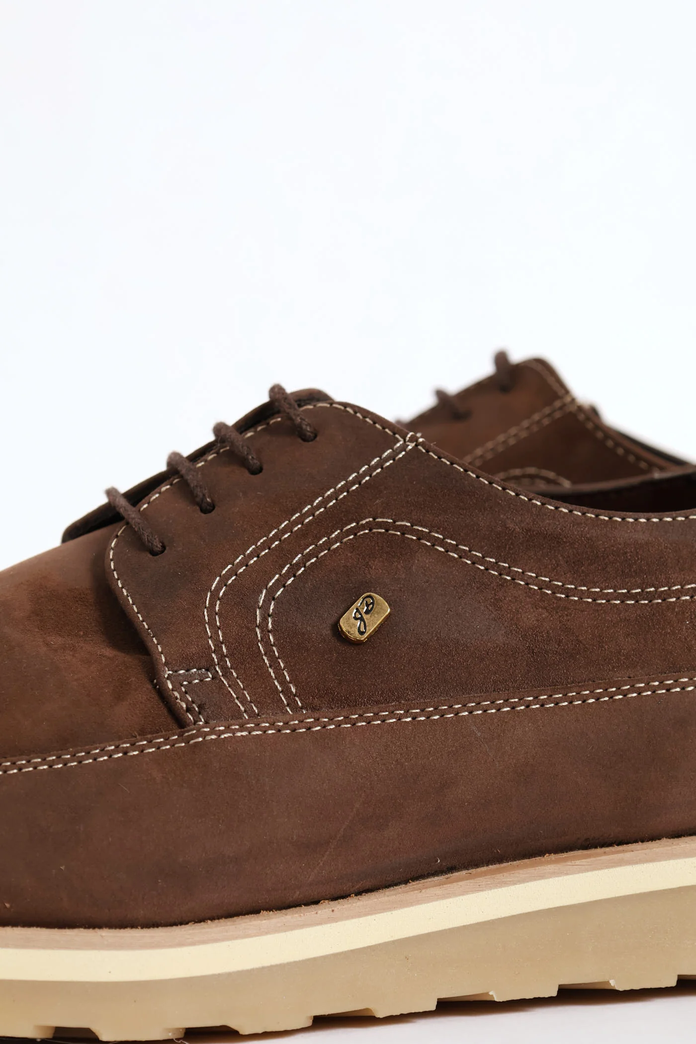 Leather Smart Casual Lace Up Shoe - Brown - Image 6