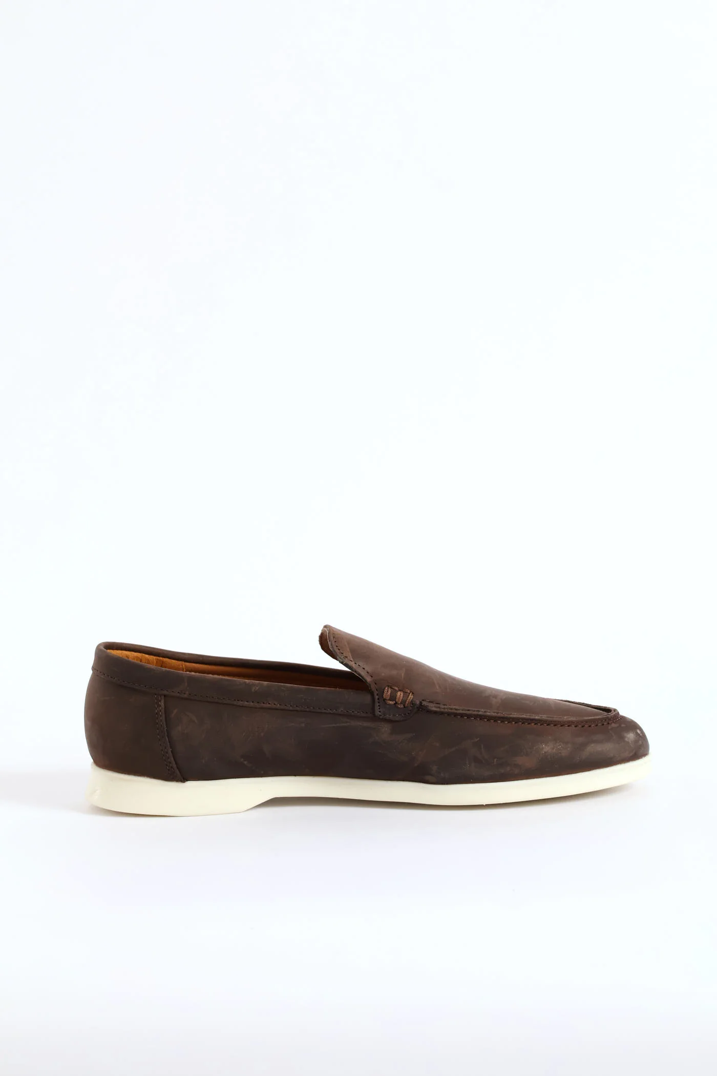 Leather Smart Casual Loafer - Chocolate - Image 2