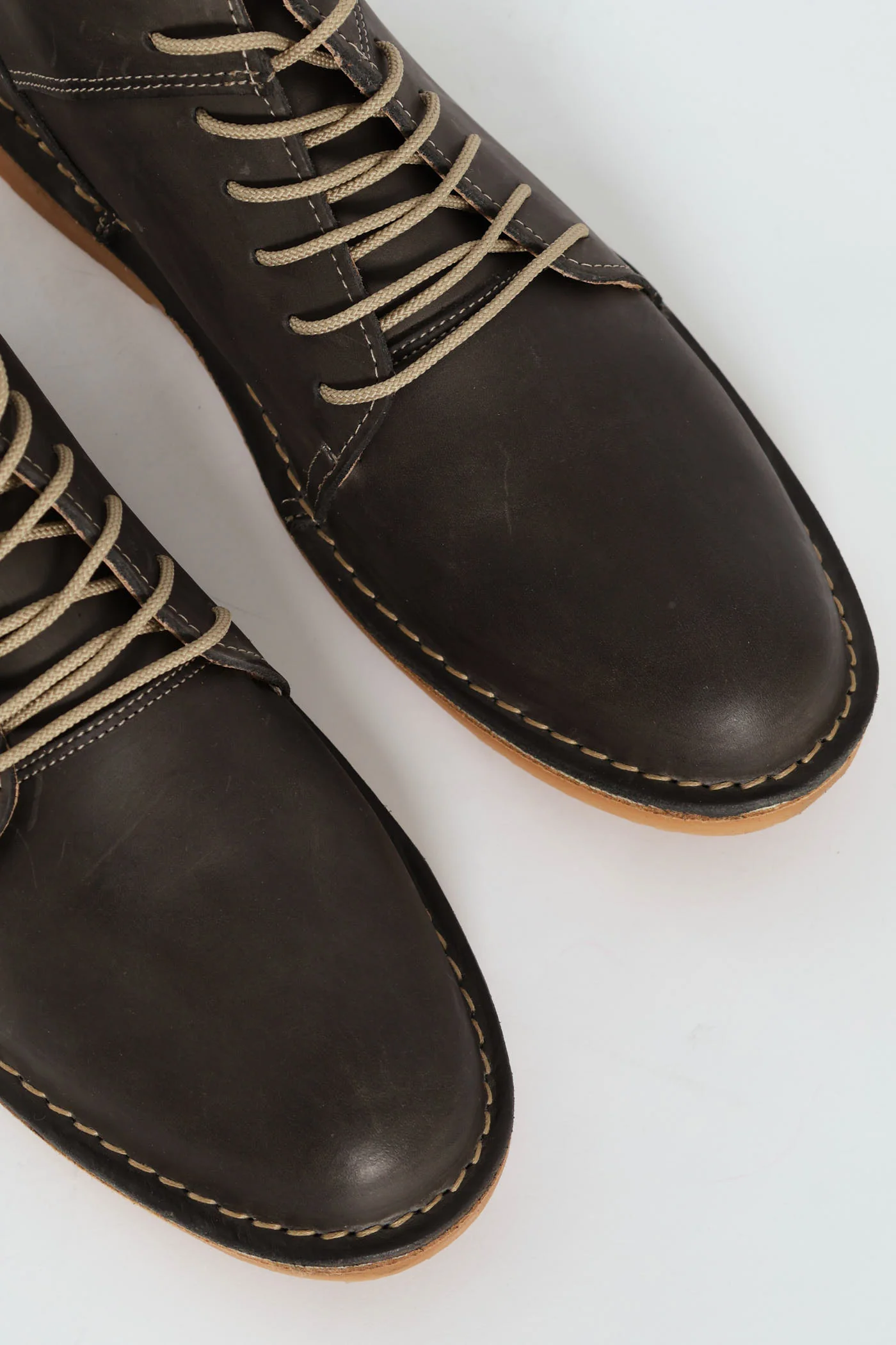 Leather Stitched Down Boot - Grey - Image 2