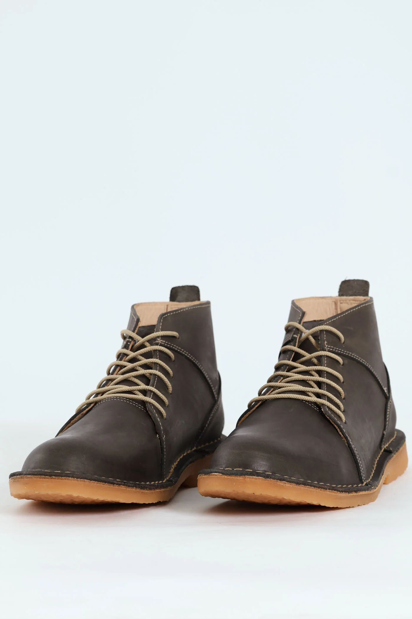Leather Stitched Down Boot - Grey - Image 3