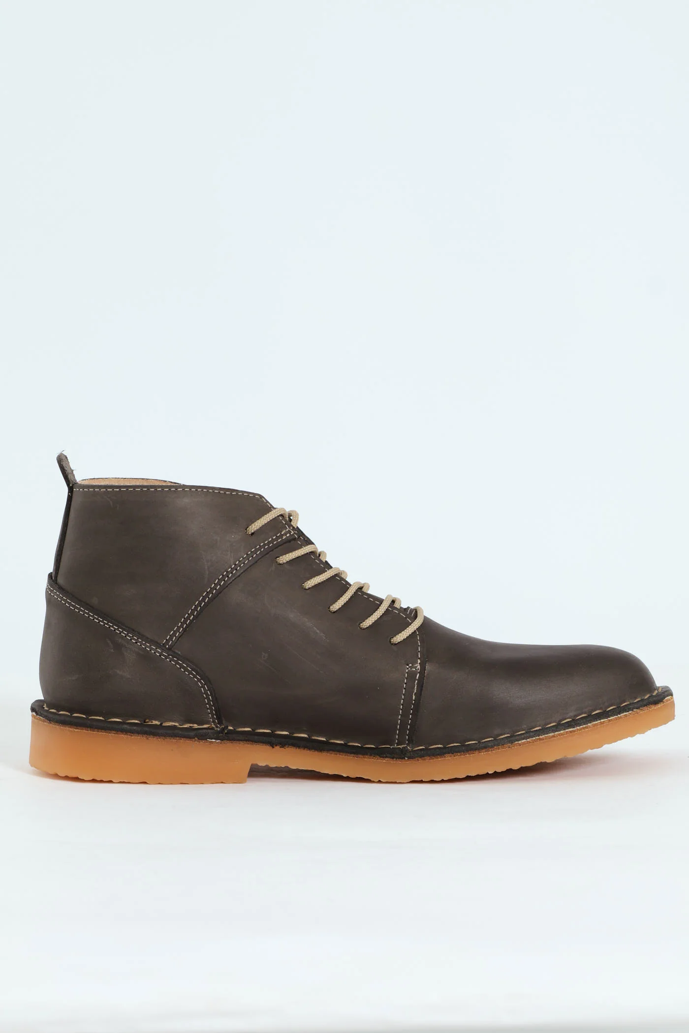 Leather Stitched Down Boot - Grey - Image 5