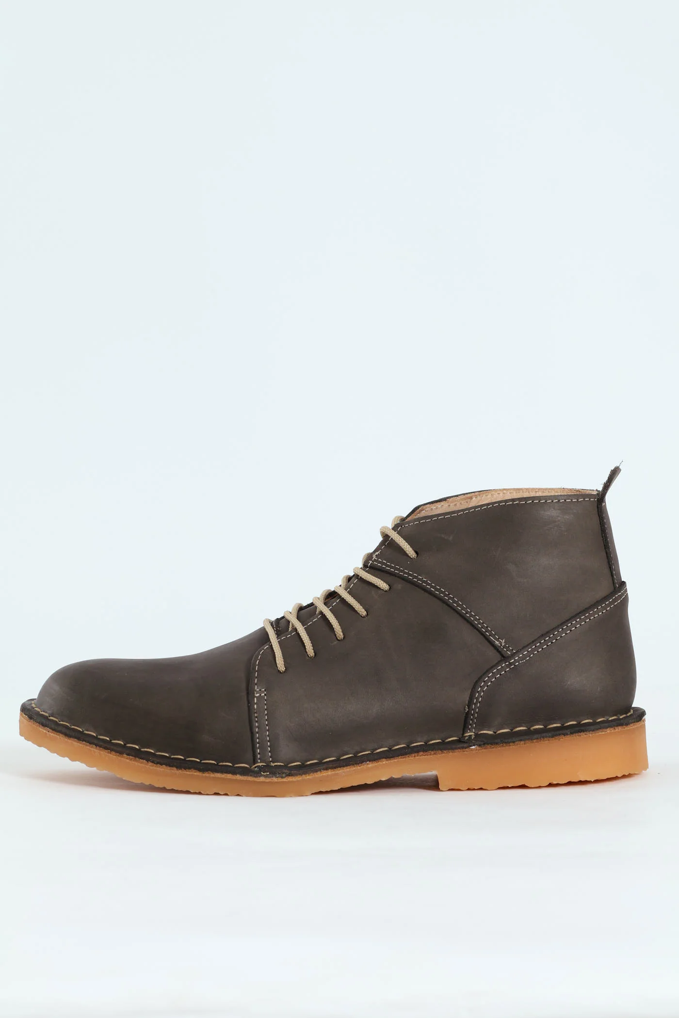 Leather Stitched Down Boot - Grey - Image 6