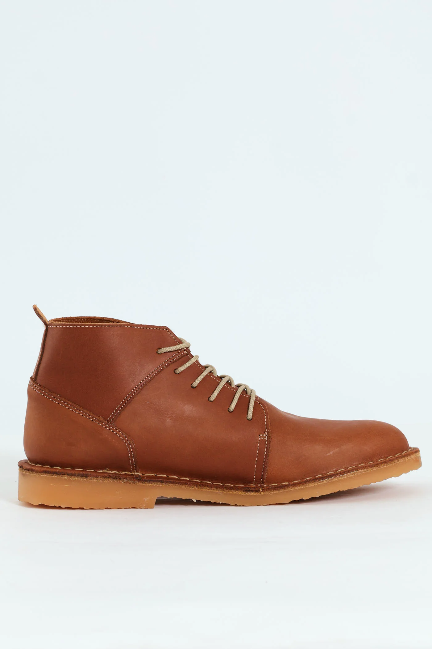Leather Stitched Down Boot - Tan - Image 4