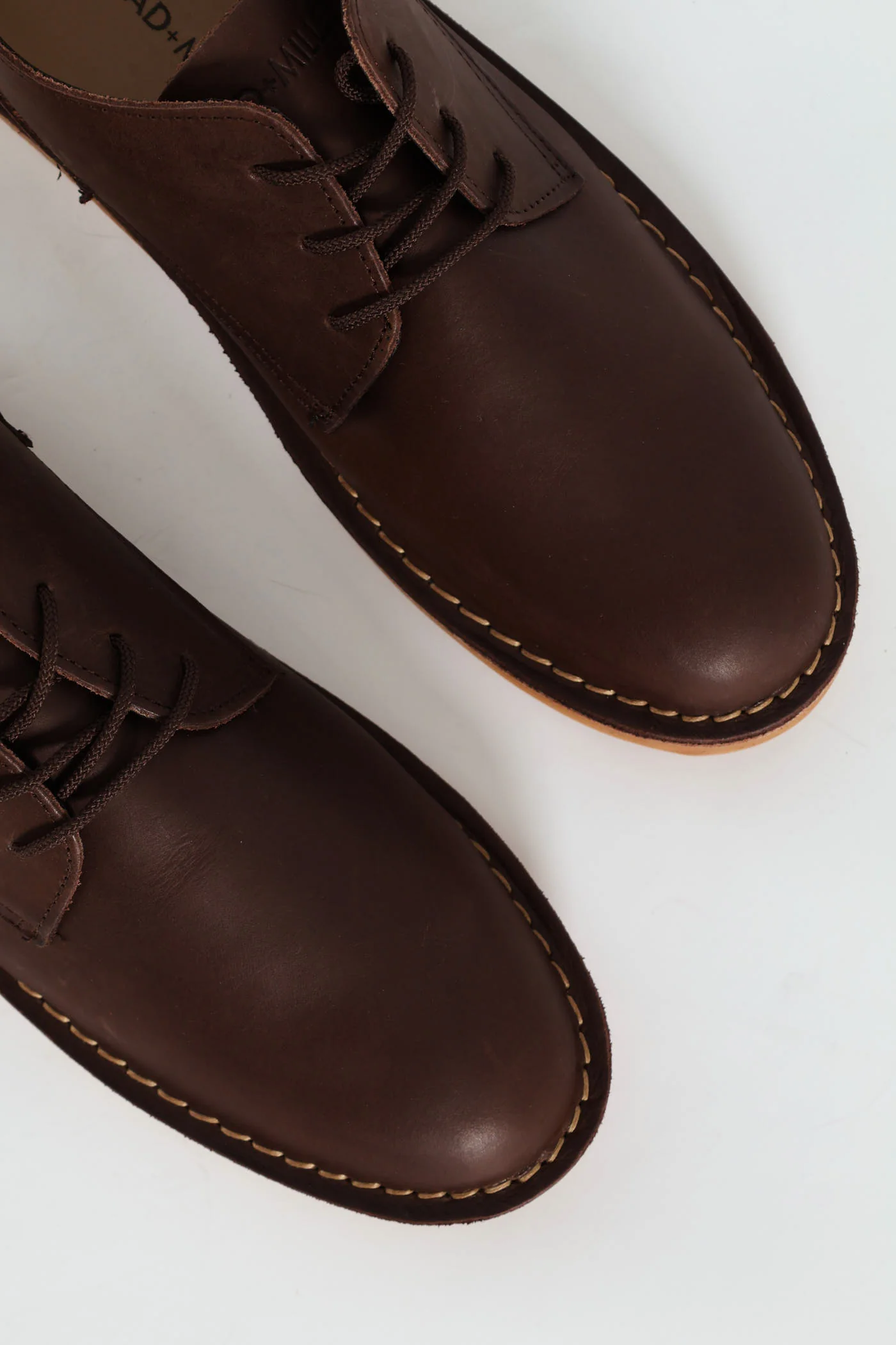 Leather Stitched Down Shoe - Brown - Image 2