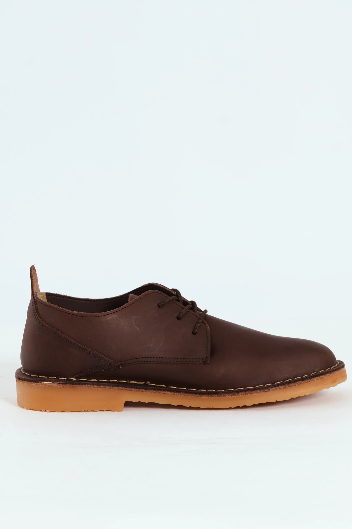 Leather Stitched Down Shoe - Brown - Image 5
