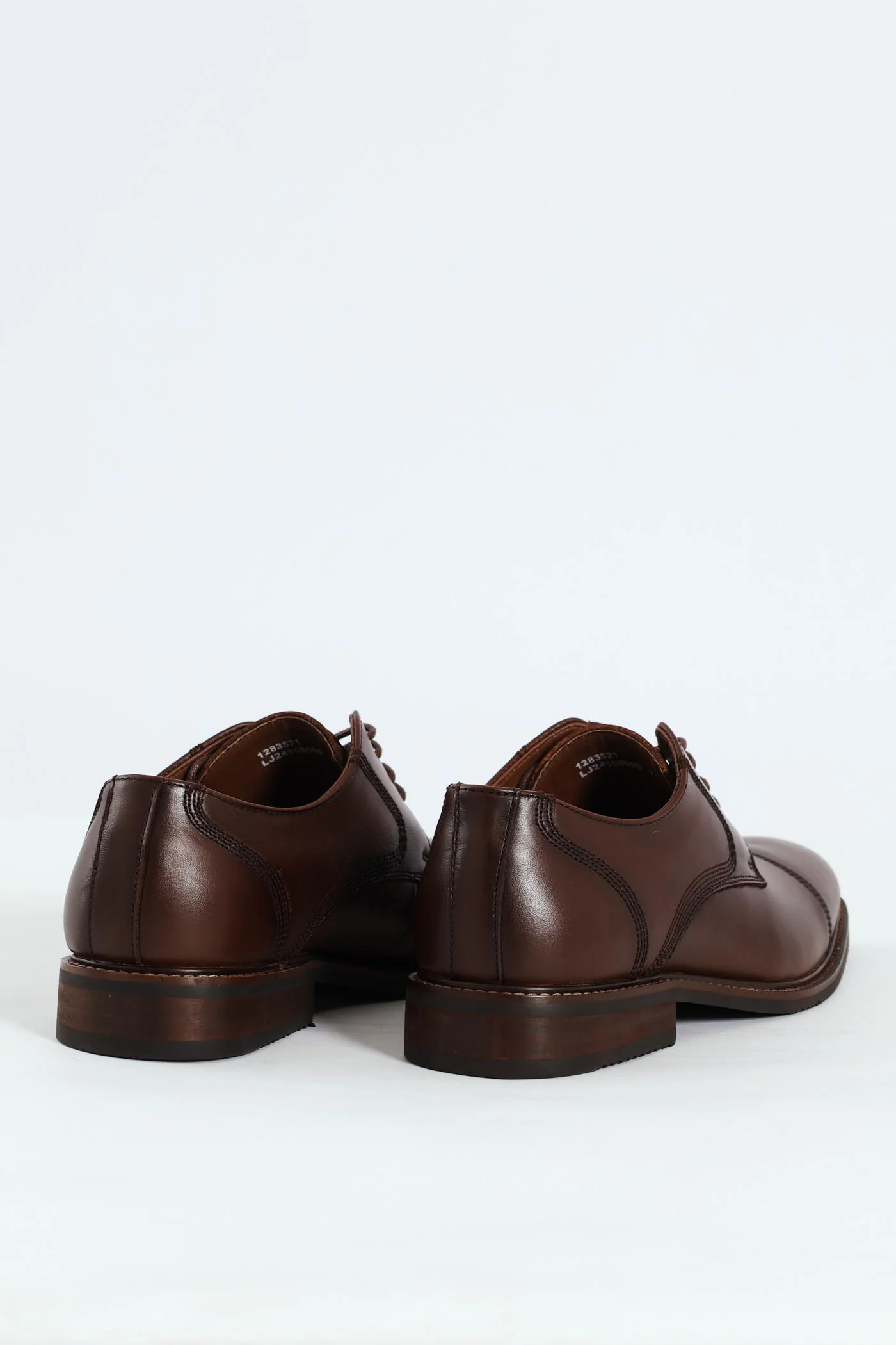 Leather Stitched Toe Cap Derby Shoe - Chocolate - Image 3