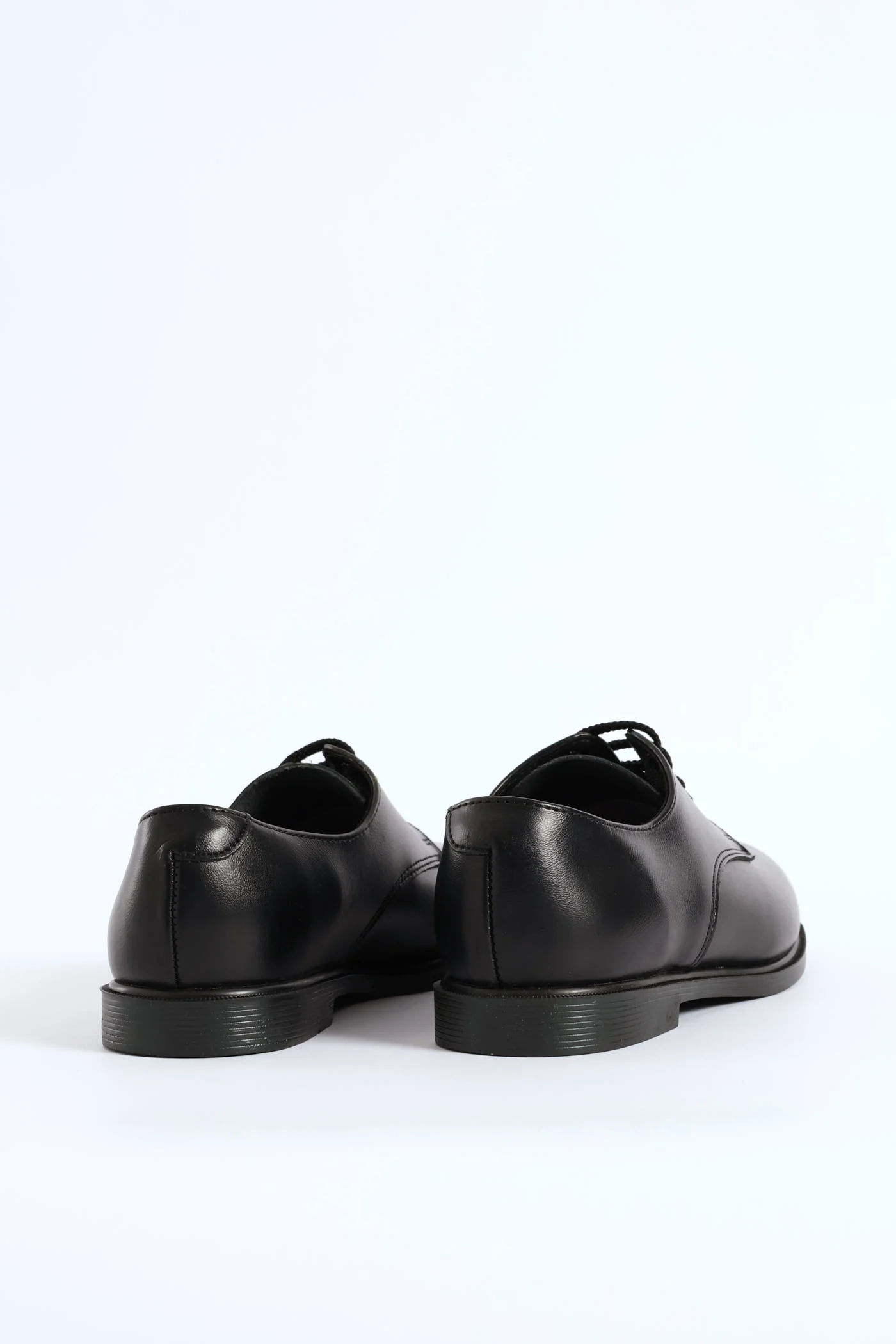 Leather Youth Lace-Up School Shoe - Black - Image 5