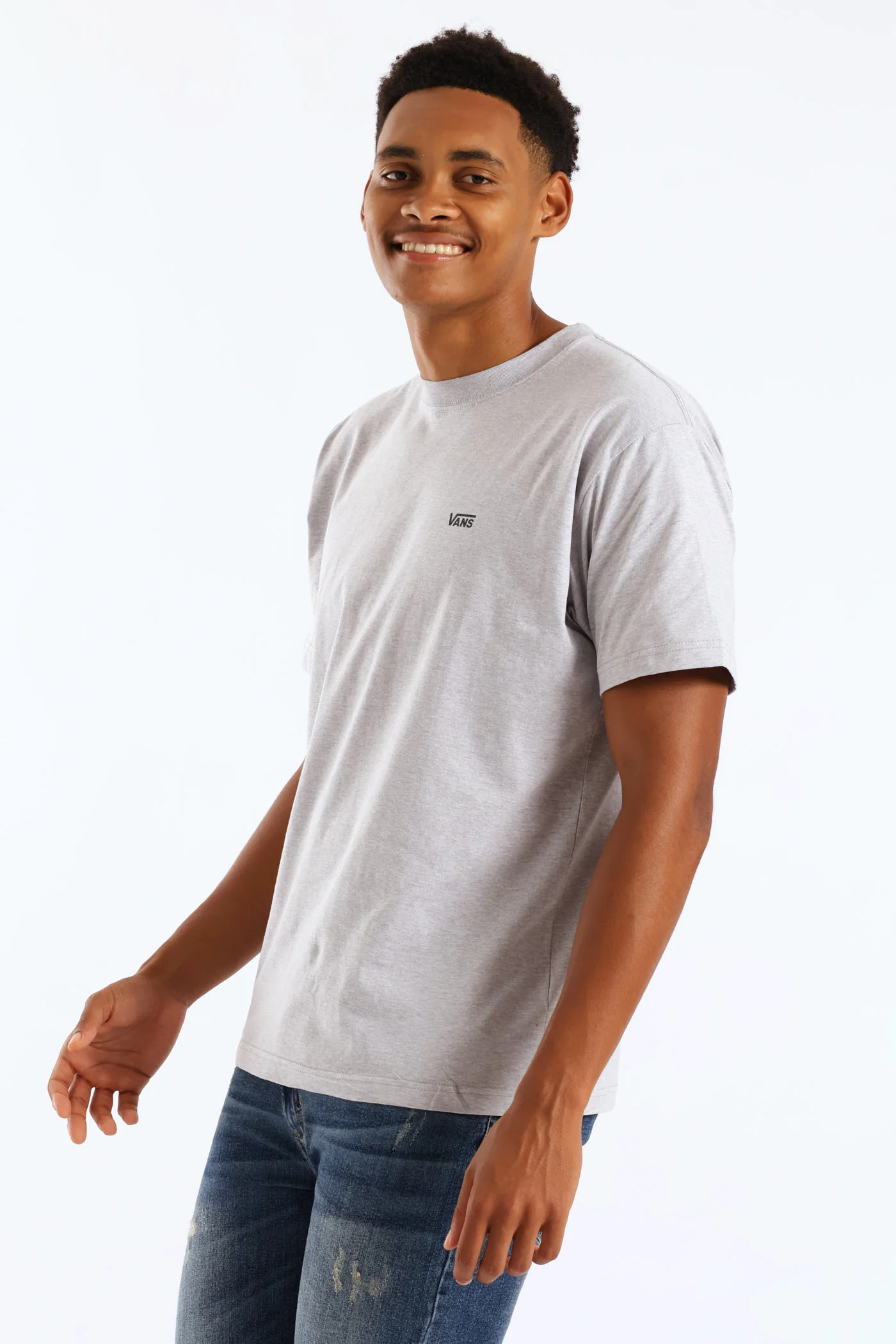Left Chest Print Tee - Grey - Image 3