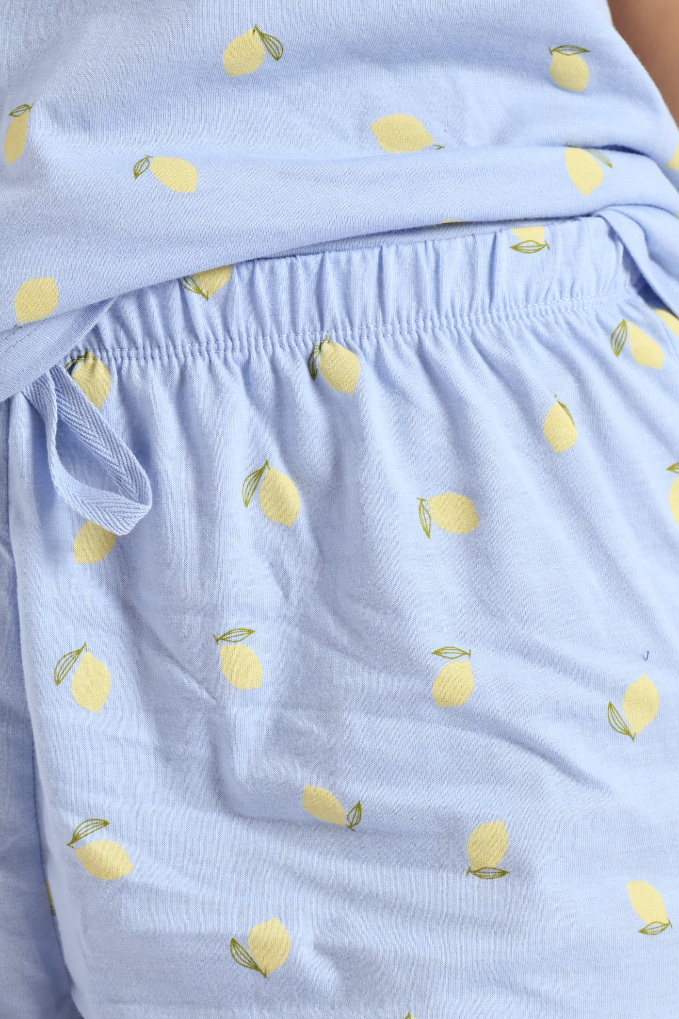 Lemons Knit Short Sleep Set  - Blue - Image 2