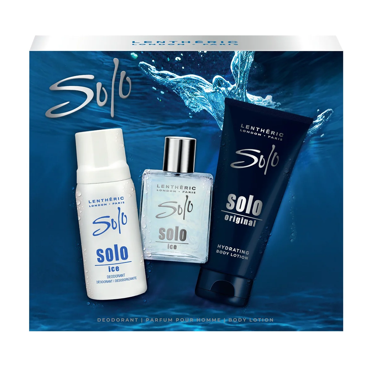 Solo Ice Parfum Pour Homme 3-Piece Gift Set - Image 2