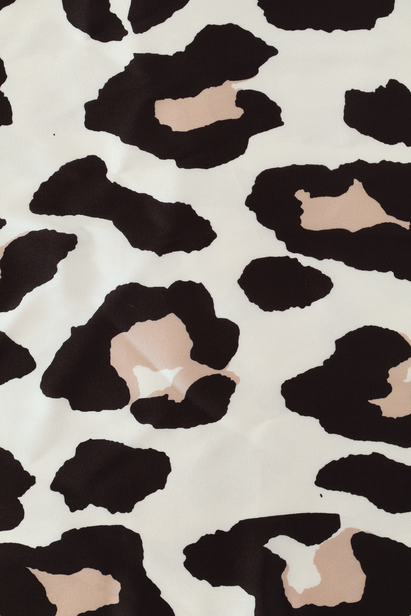 Leopard Boarder Print Satin Feel Scarf - Beige - Image 3