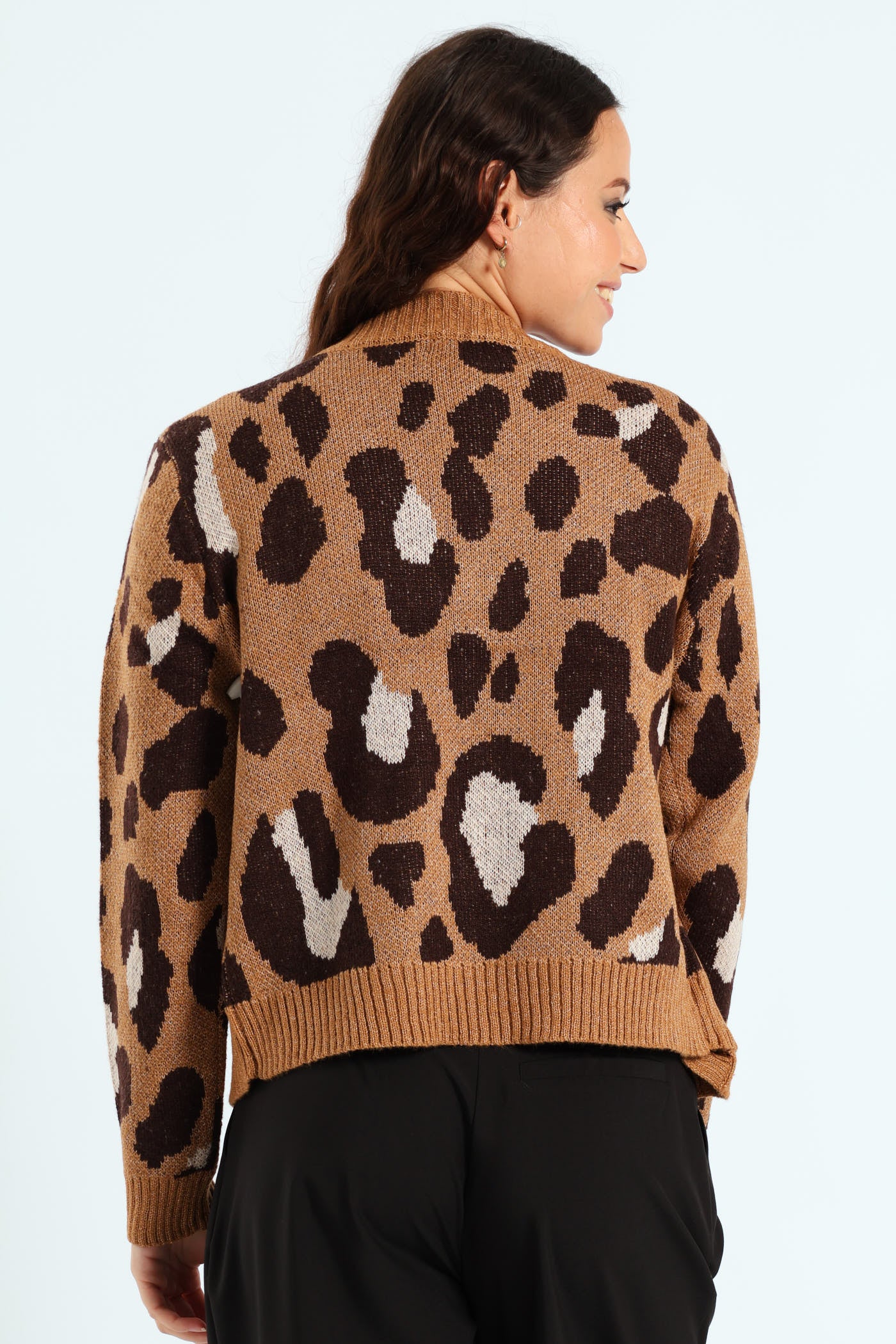 Leopard Cardigan - Tan - Image 4
