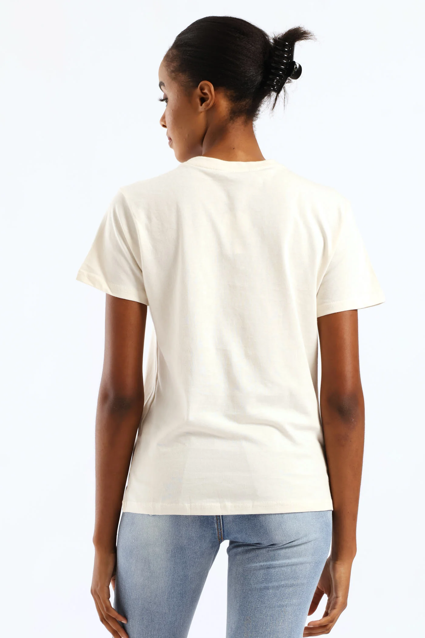 Leopard In Orchids Tee - Off White - Image 3
