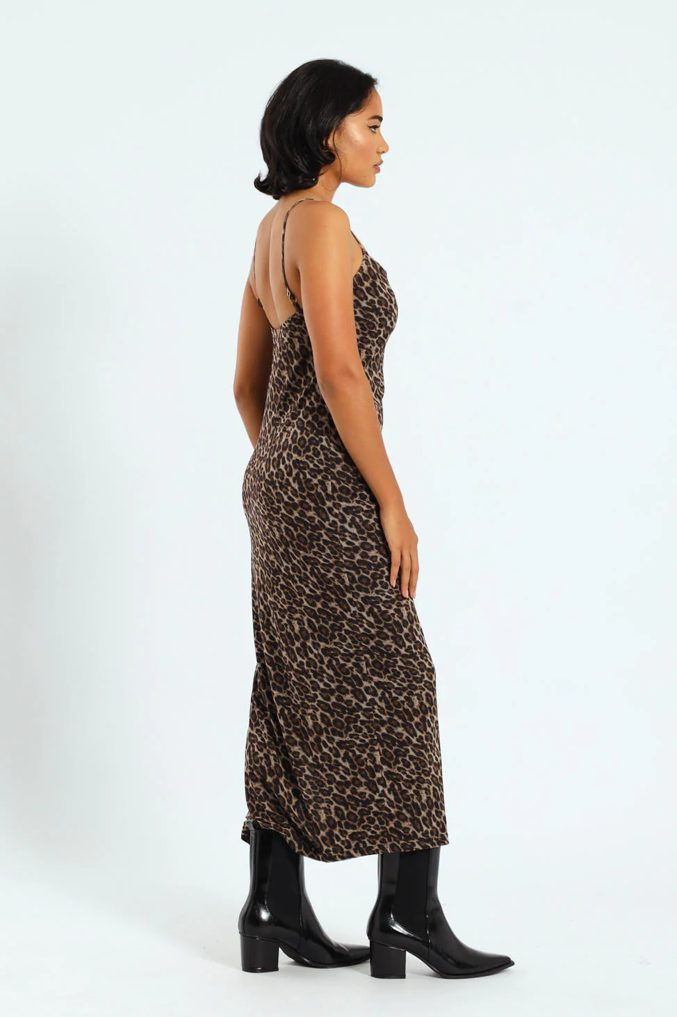 Leopard Mesh Maxi Dress - Image 3
