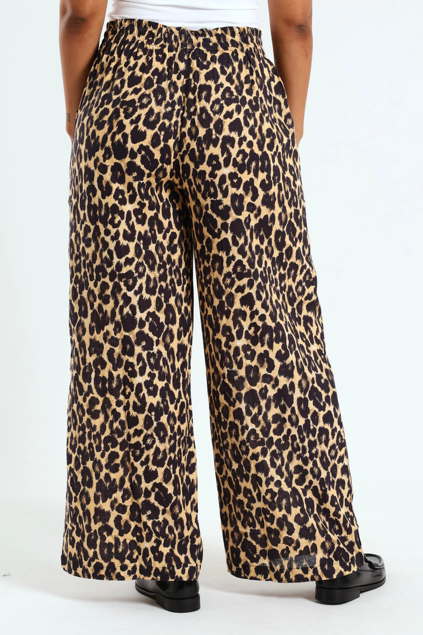 Leopard Print Pant - Beige - Image 5
