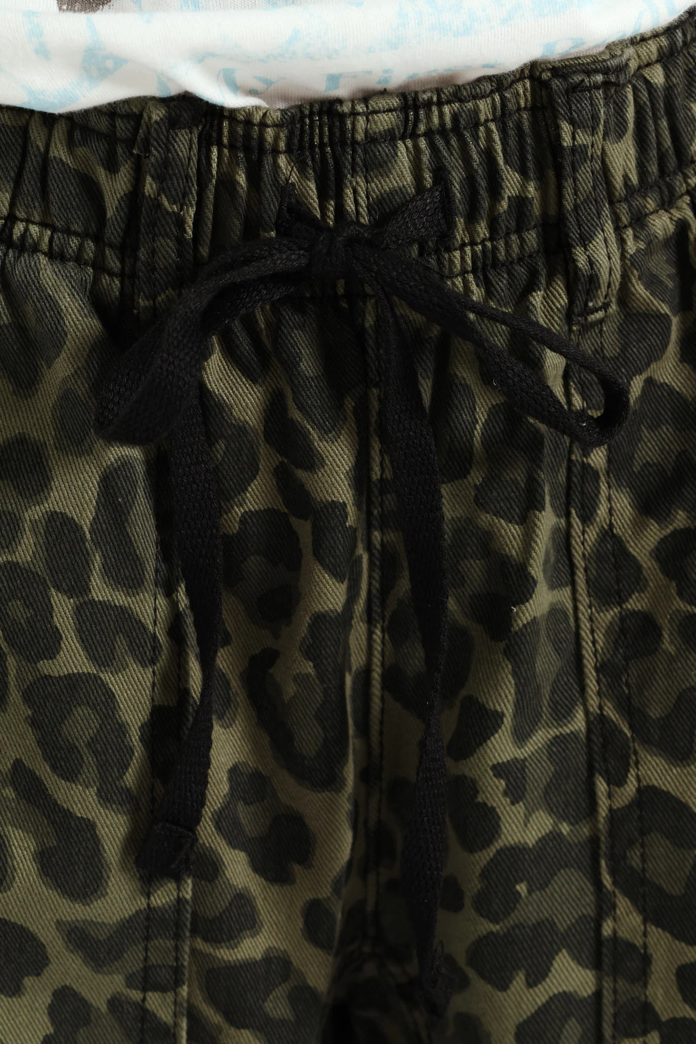 Leopard Print Barrel Pants - Green - Image 2