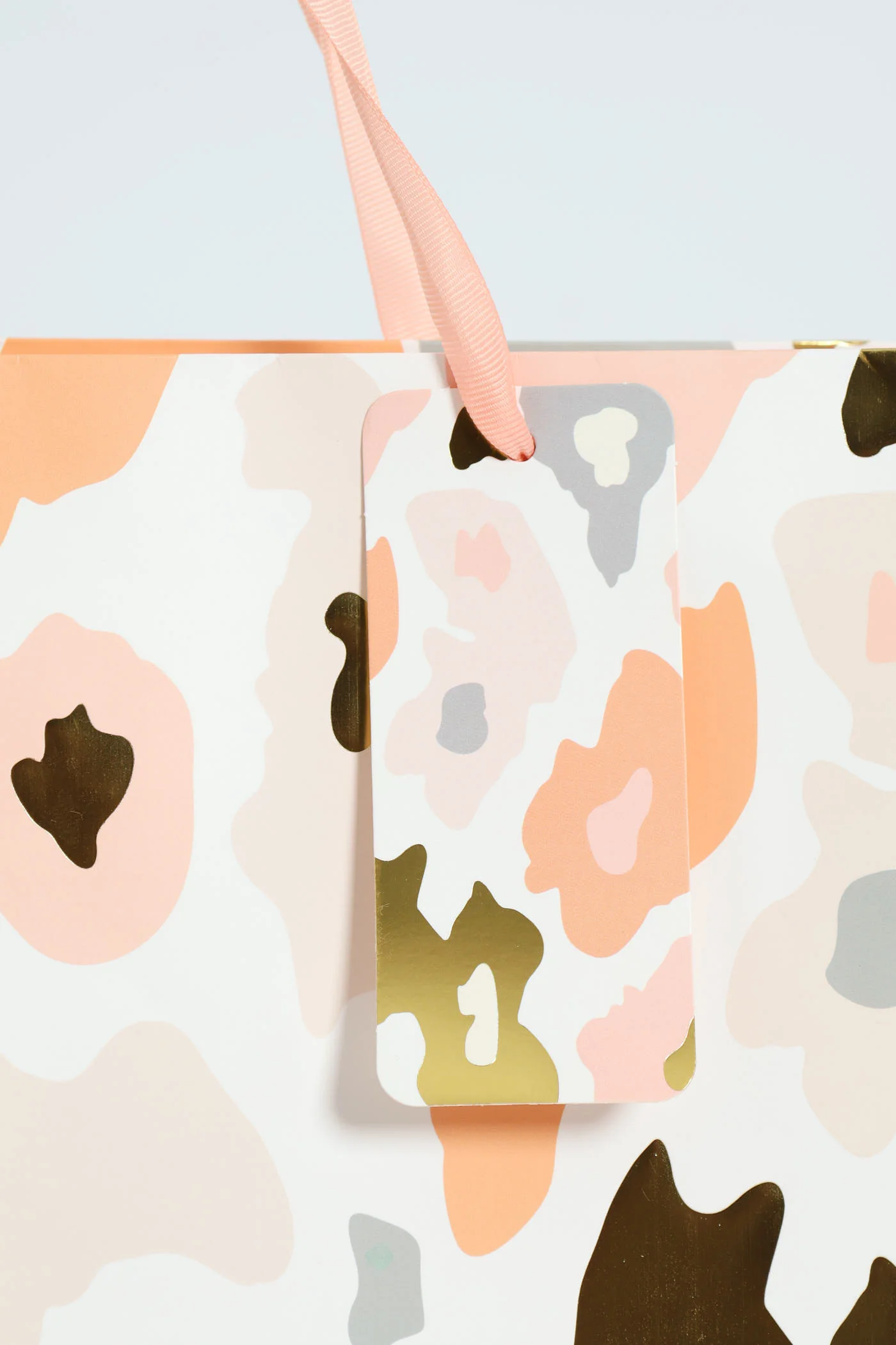 Leopard Print Gift Bag - Coral - Image 2