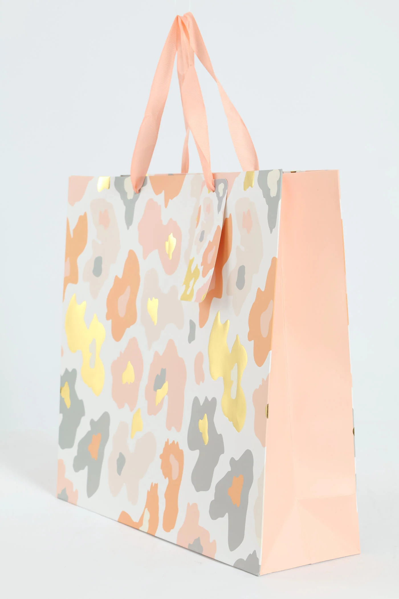 Leopard Print Gift Bag - Coral - Image 3