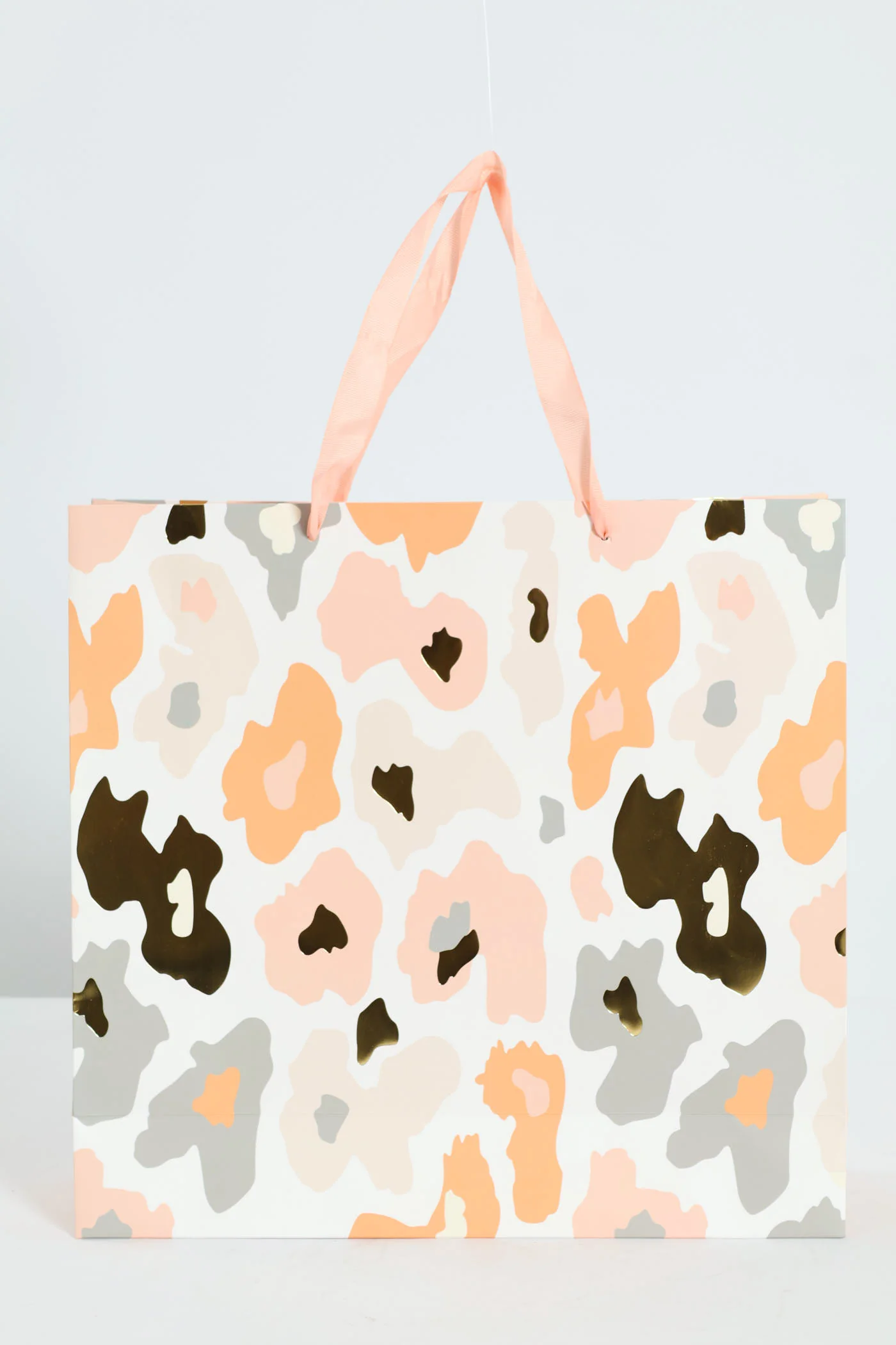 Leopard Print Gift Bag - Coral - Image 4