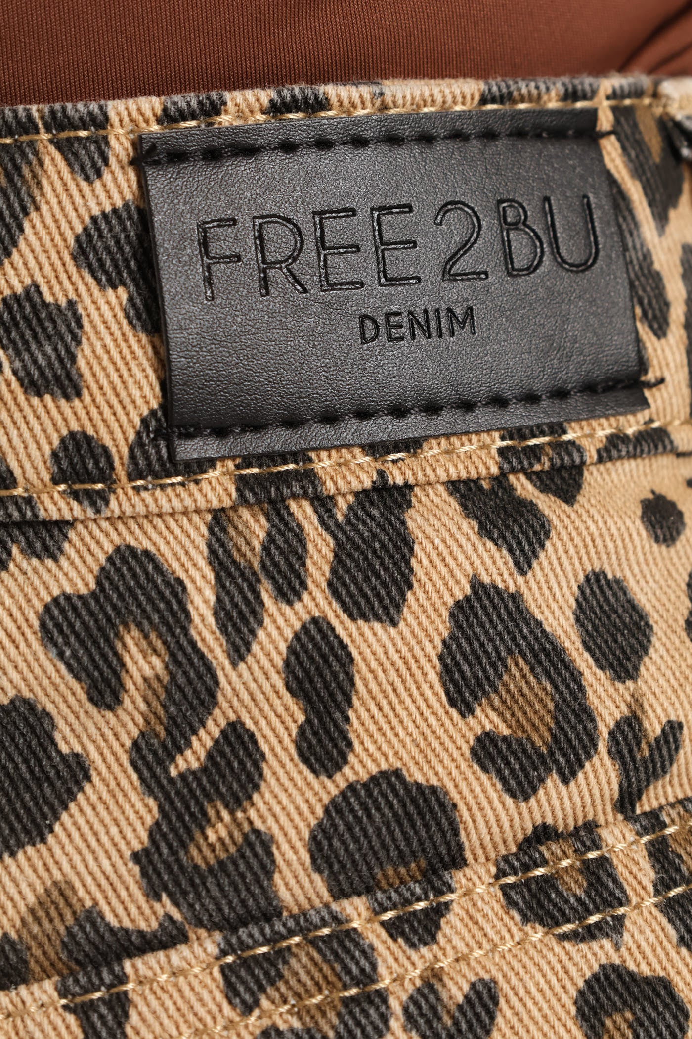Leopard Print Jort - Beige - Image 5