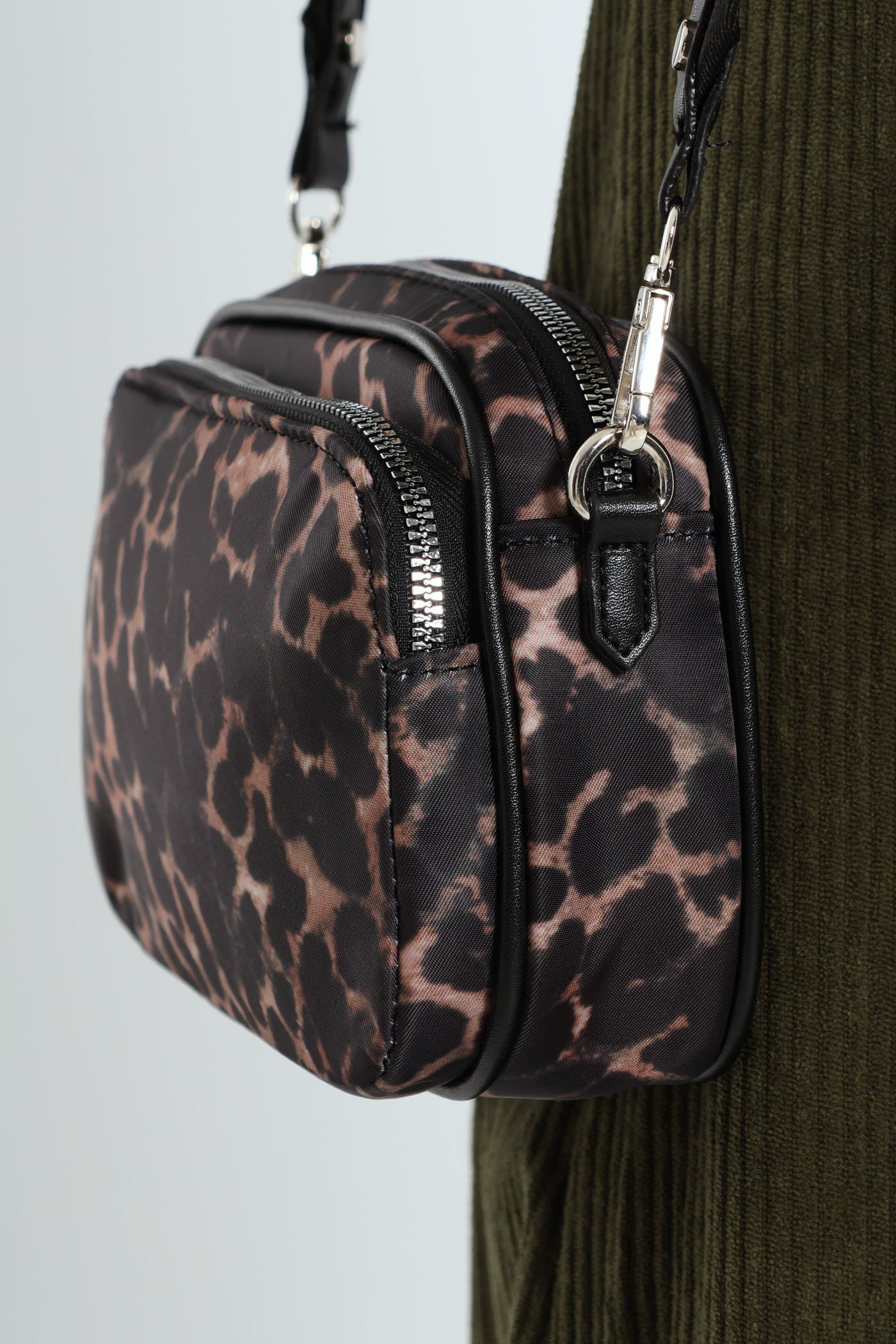 Leopard Print Nylon Camera Bag - Multi - Image 2
