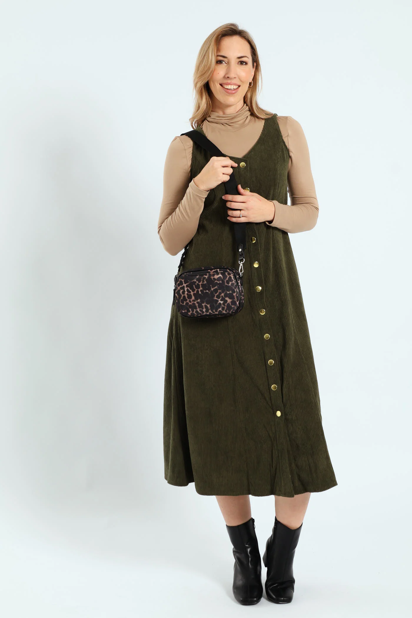 Leopard Print Nylon Camera Bag - Multi - Image 5
