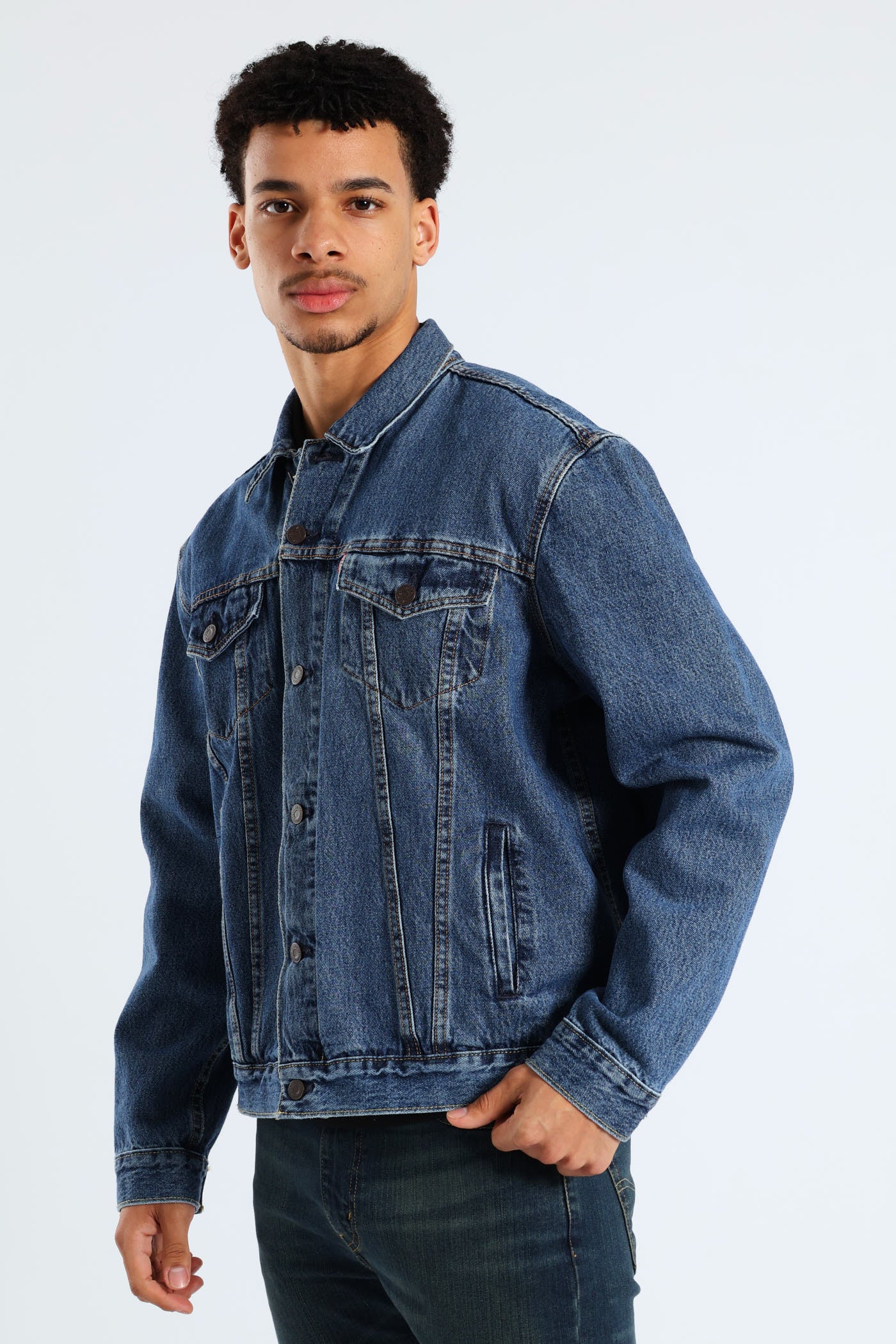 Trucker Jacket - Medium Wash - Image 2
