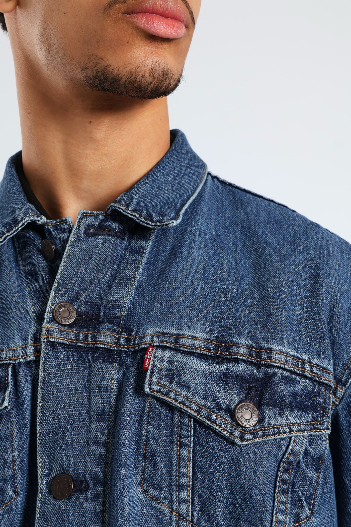 Trucker Jacket - Medium Wash - Image 5