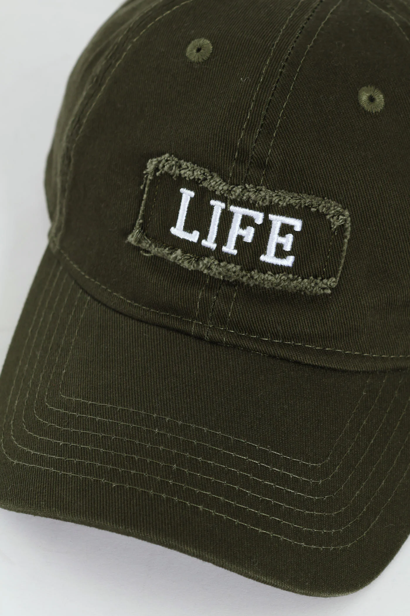 Life Embroidered Badge Cap - Fatigue - Image 2