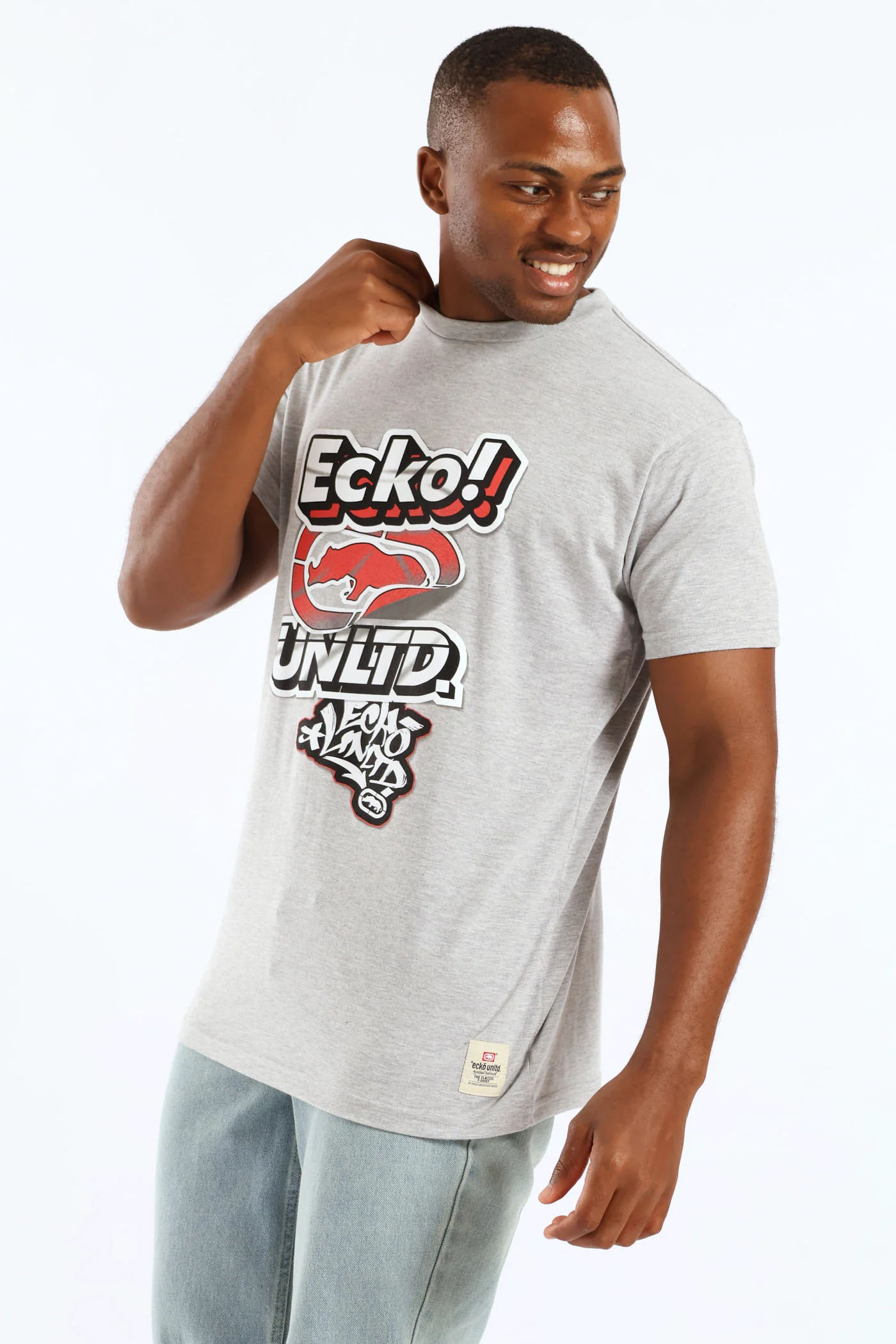 Lifted Logo Tee - Grey - Image 3