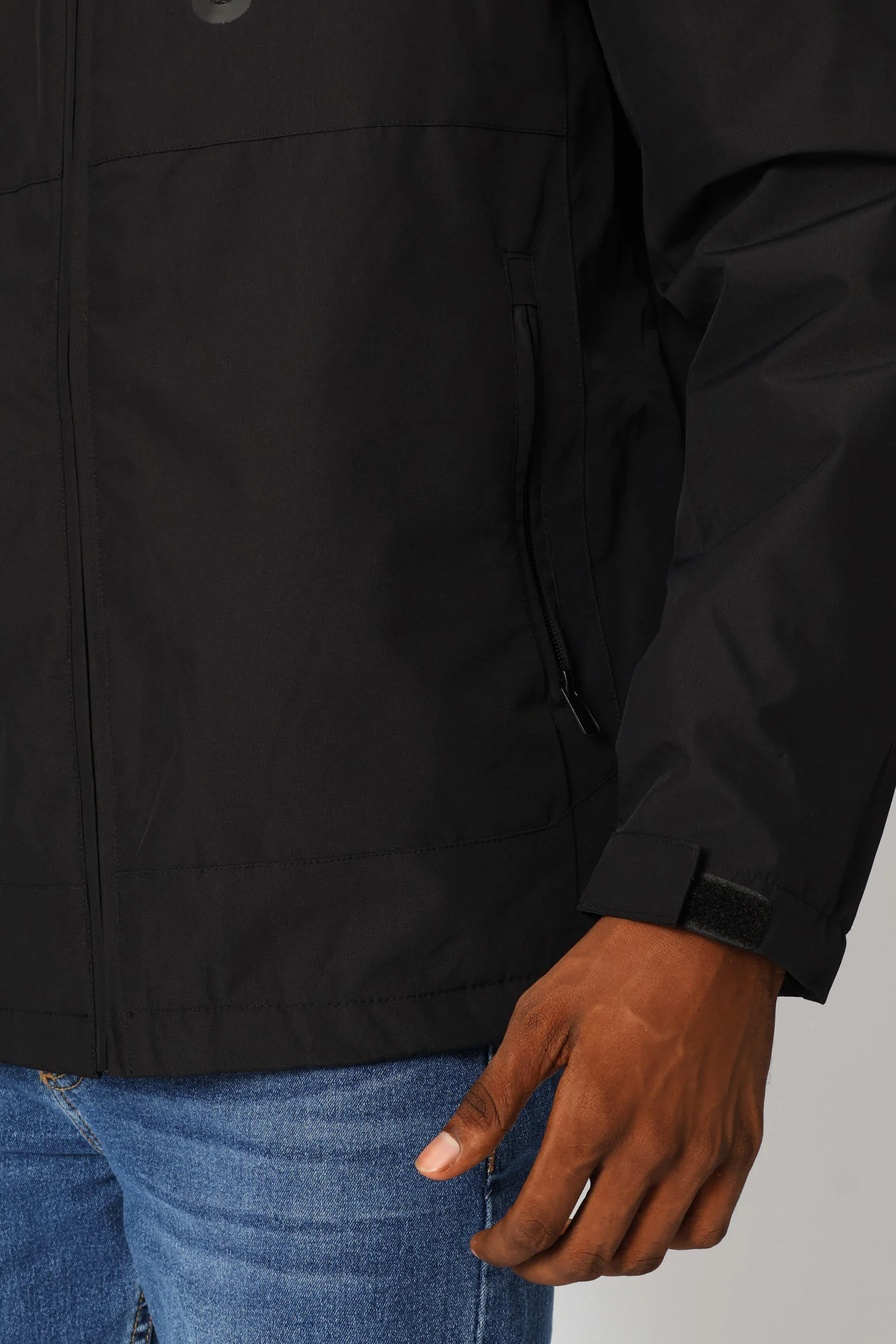 Light Weight Basic Parker Jacket - Black - Image 7