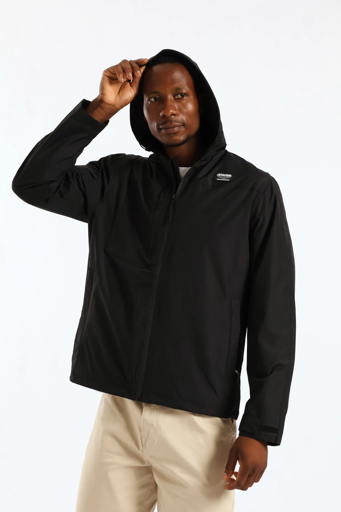Light Weight Hooded Jacket - Black - Image 5