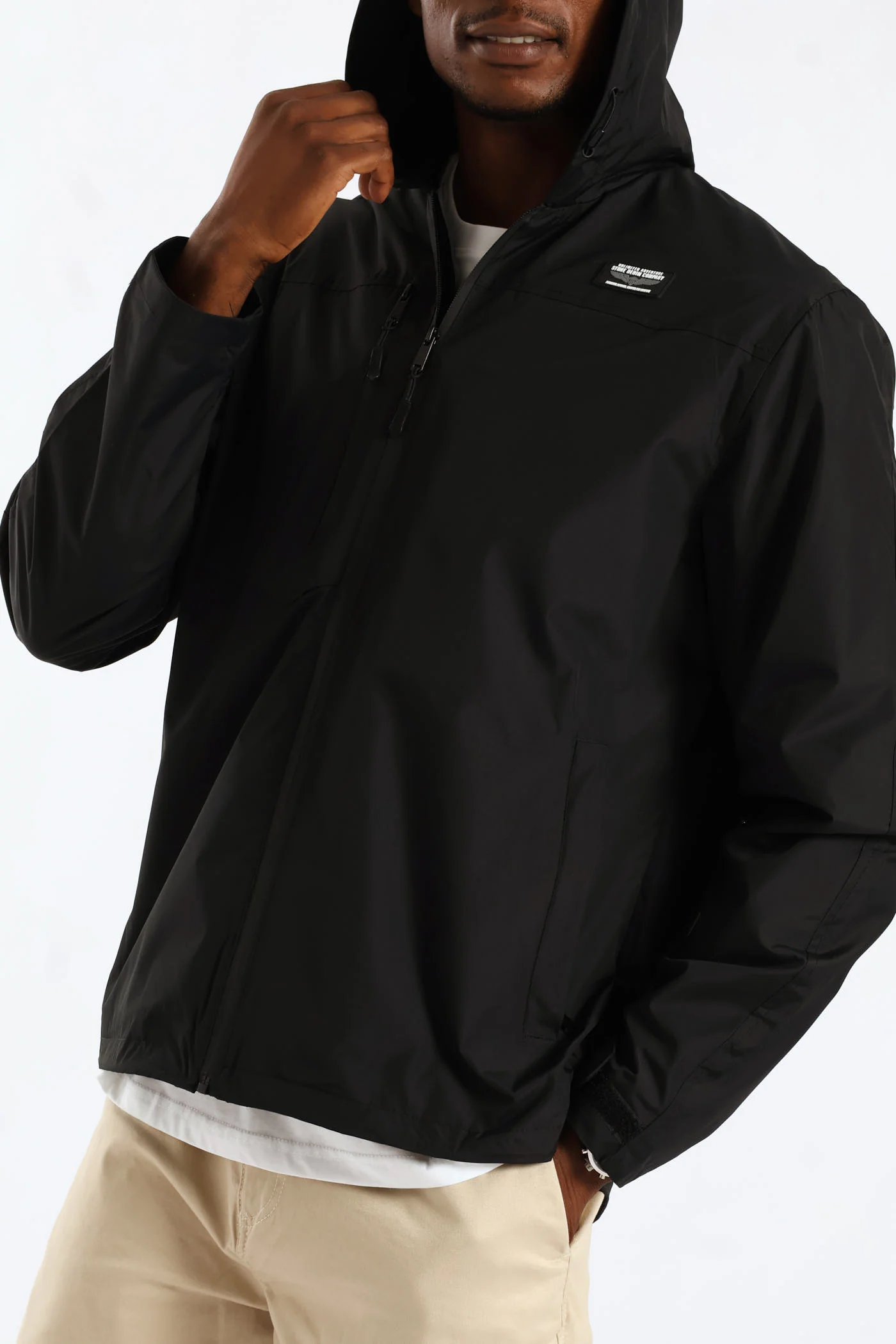 Light Weight Hooded Jacket - Black - Image 7
