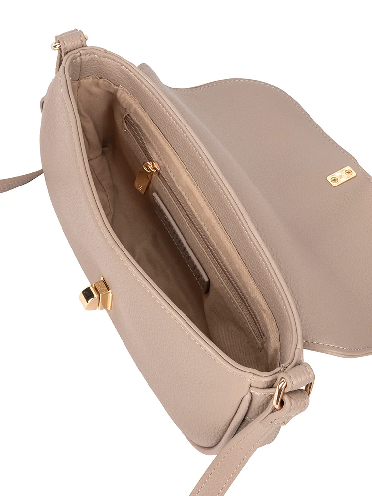 Lila Crossbody Sling Bag - Taupe - Image 2