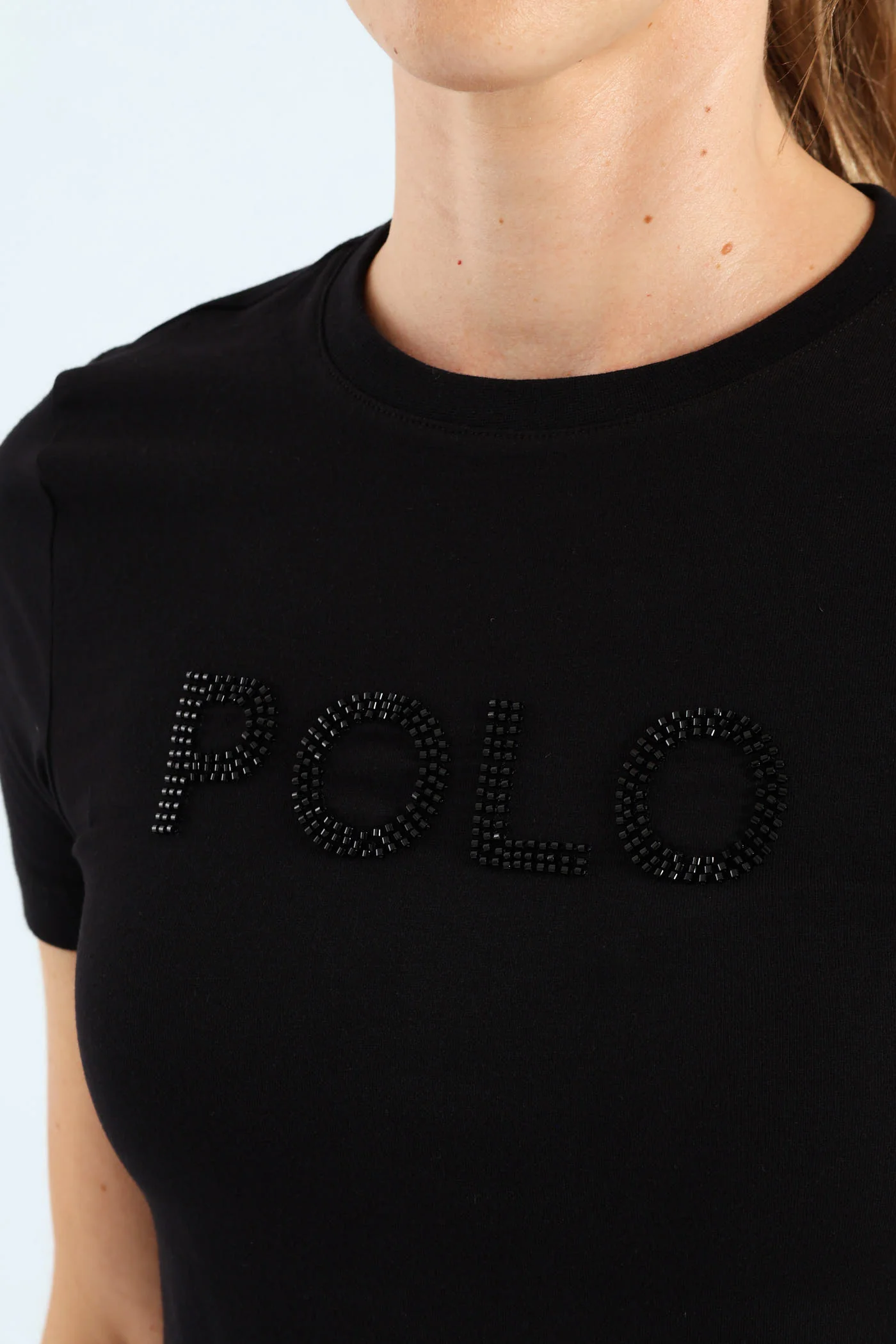 Lily Beaded Tee - Black - Image 2