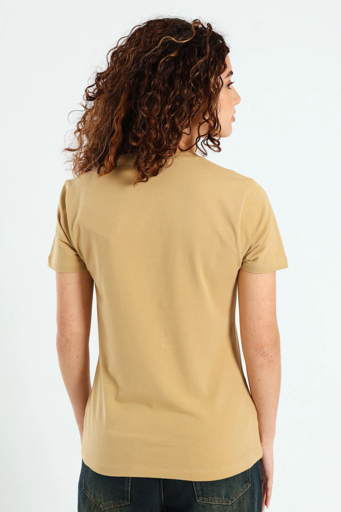 Lily Beaded Tee - Stone - Image 5