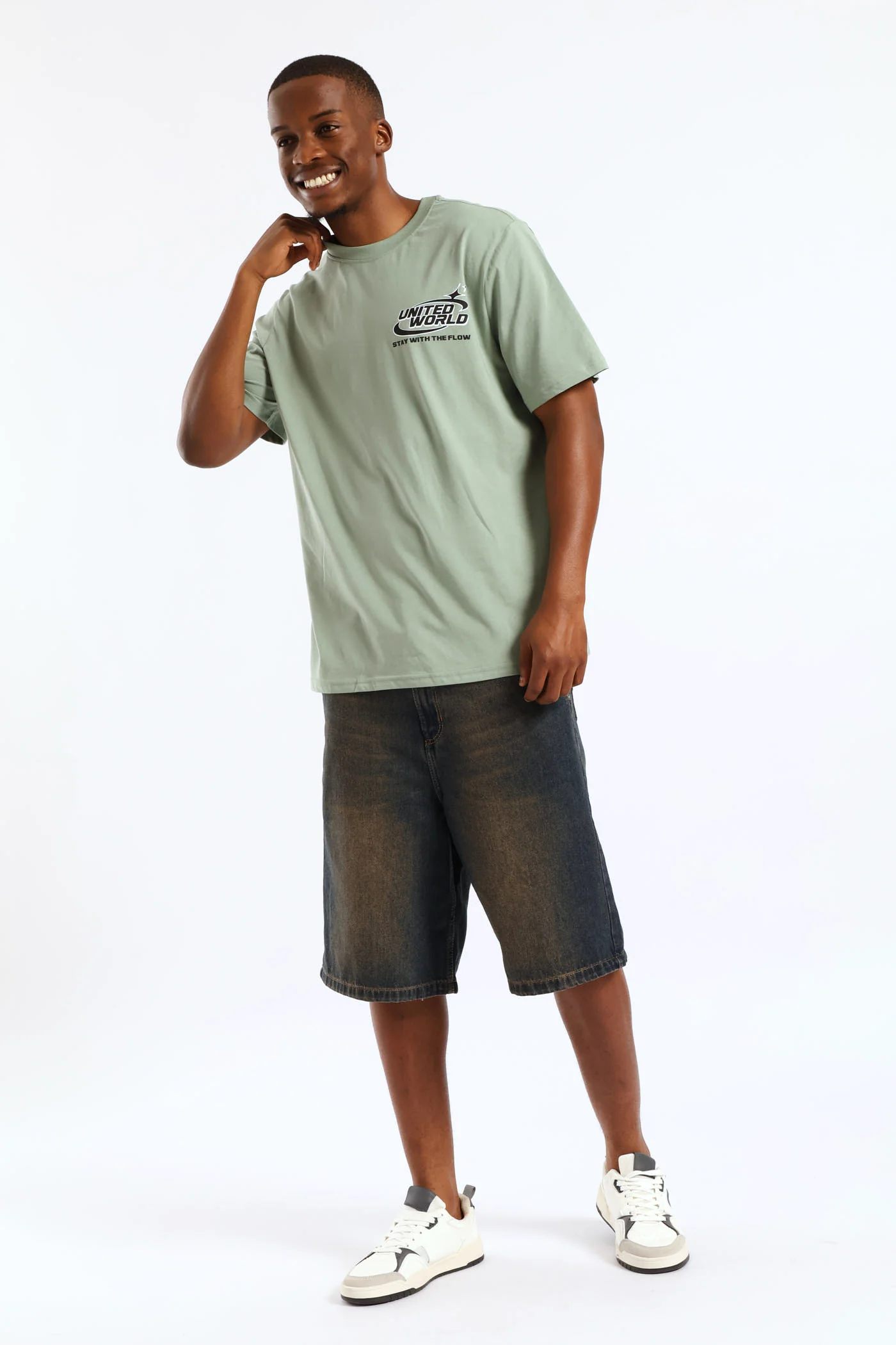 Lilypad United World Front & Back Print Tee - Green - Image 4