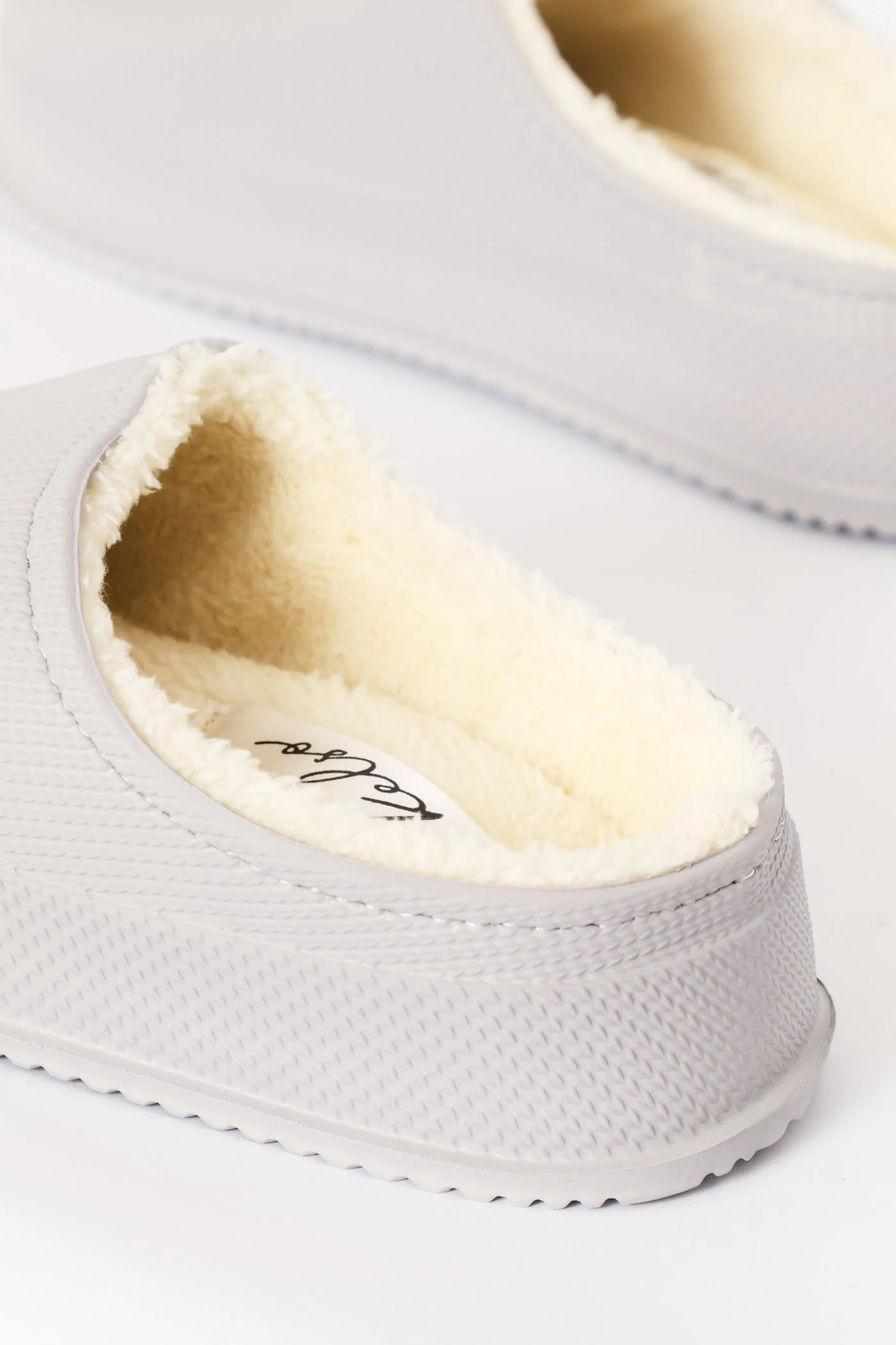 Lined Closed Toe Eva Clog - Grey - Image 2