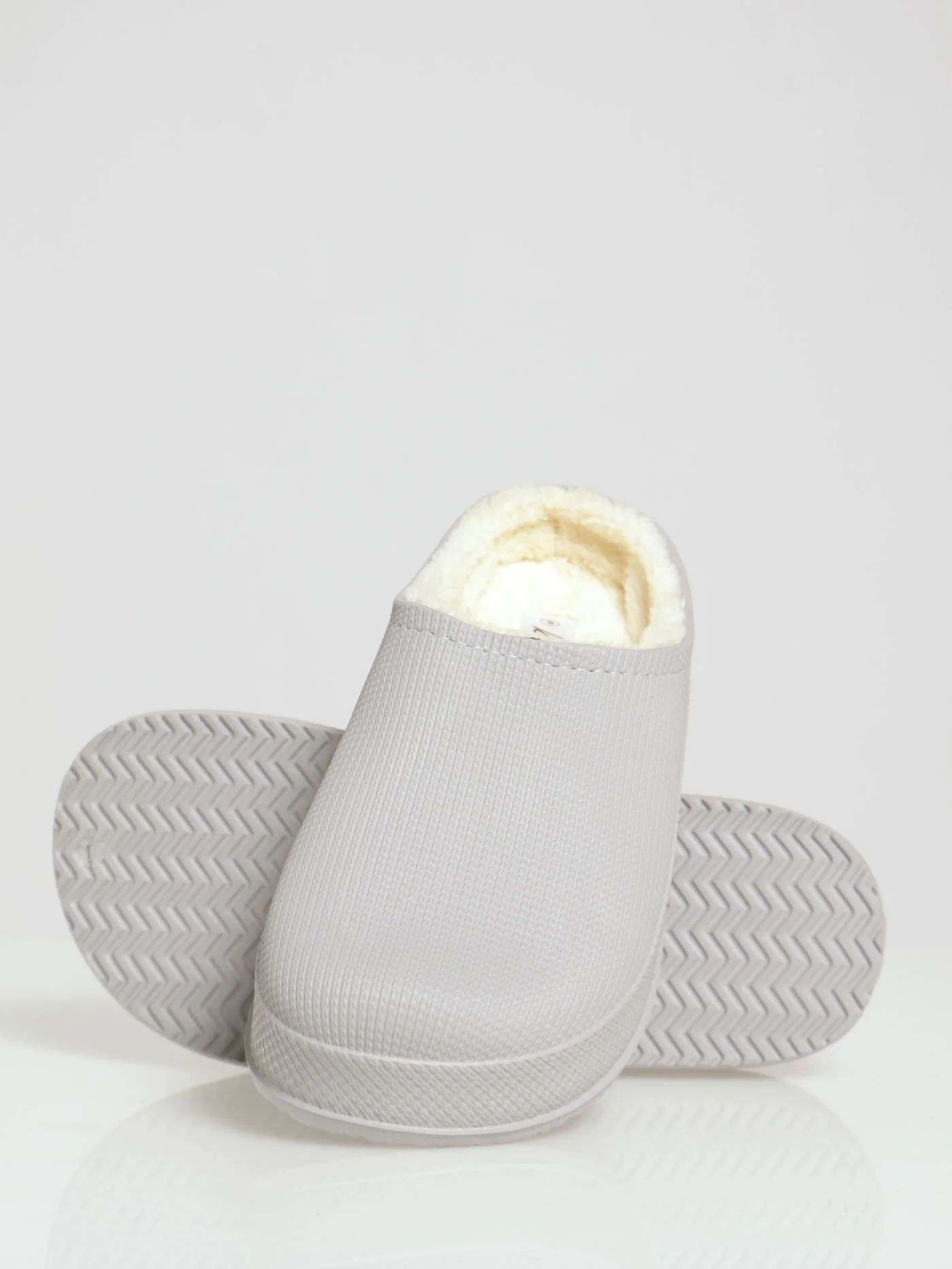 Lined Closed Toe Eva Clog - Grey - Image 6