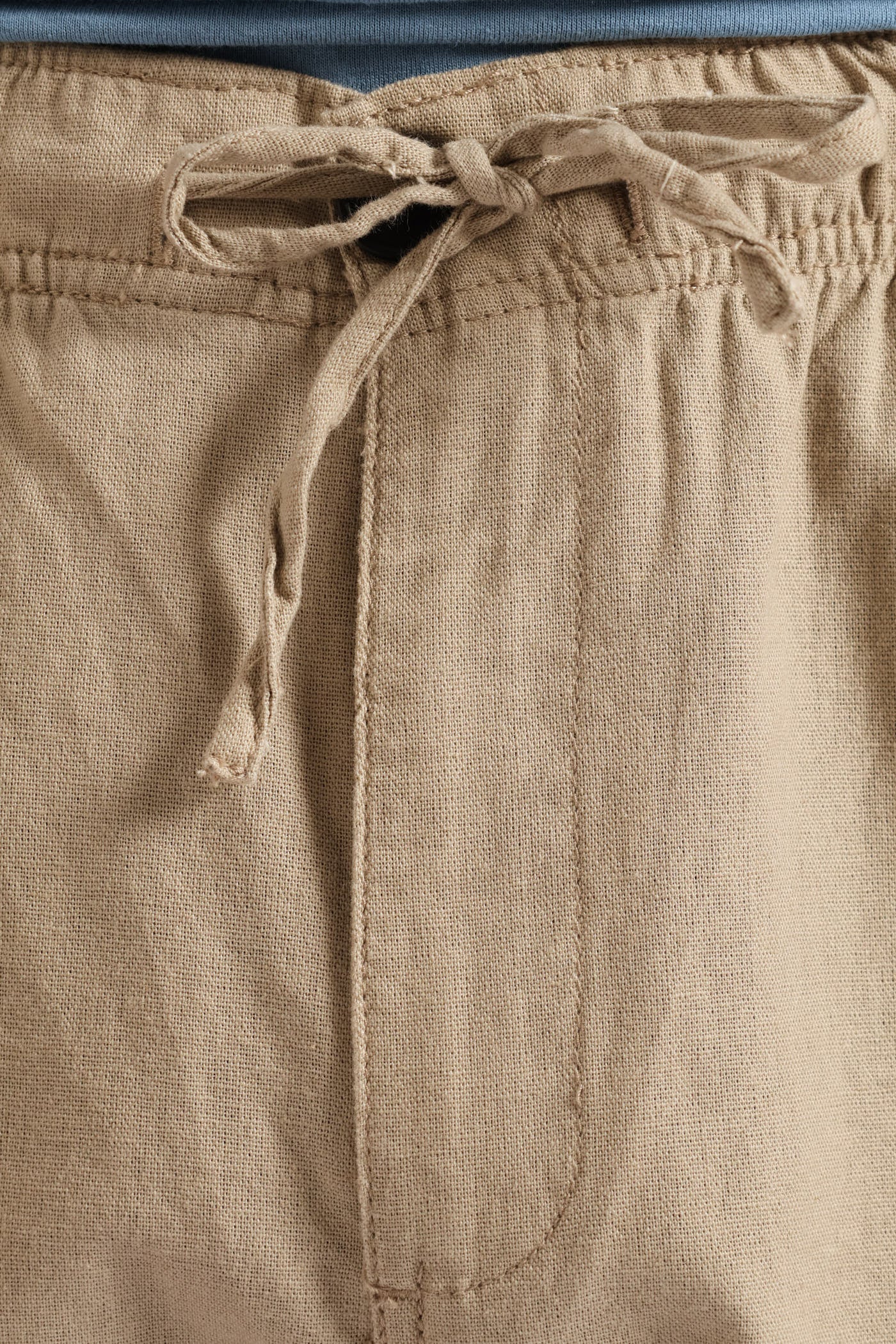 Linen Cargo Shorts - Brown - Image 5