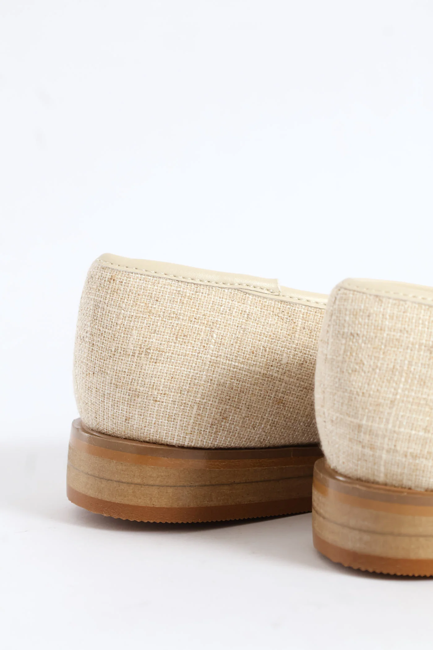 Linen Look Canvas Loafer - Natural - Image 3
