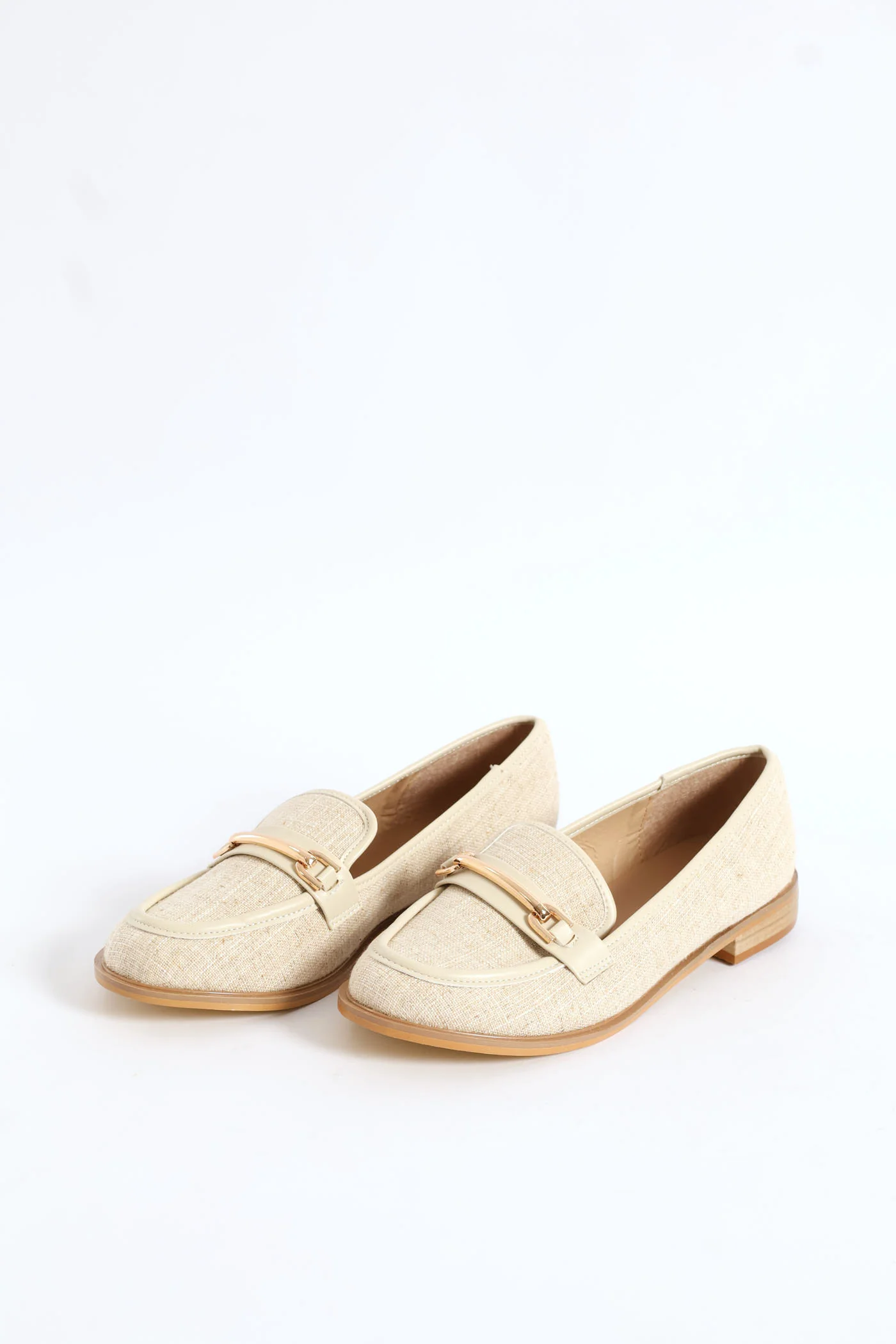 Linen Look Canvas Loafer - Natural - Image 4