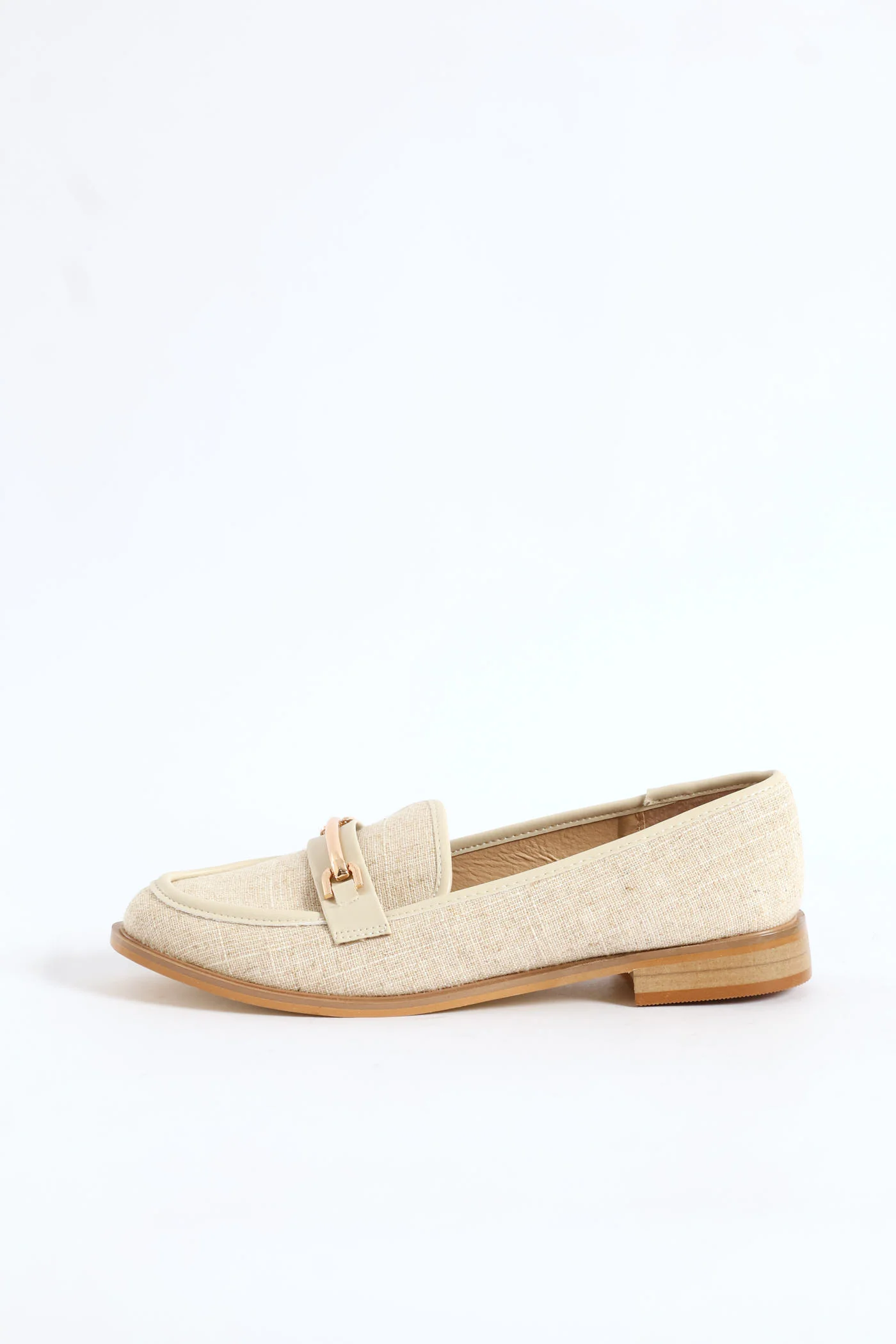 Linen Look Canvas Loafer - Natural - Image 5