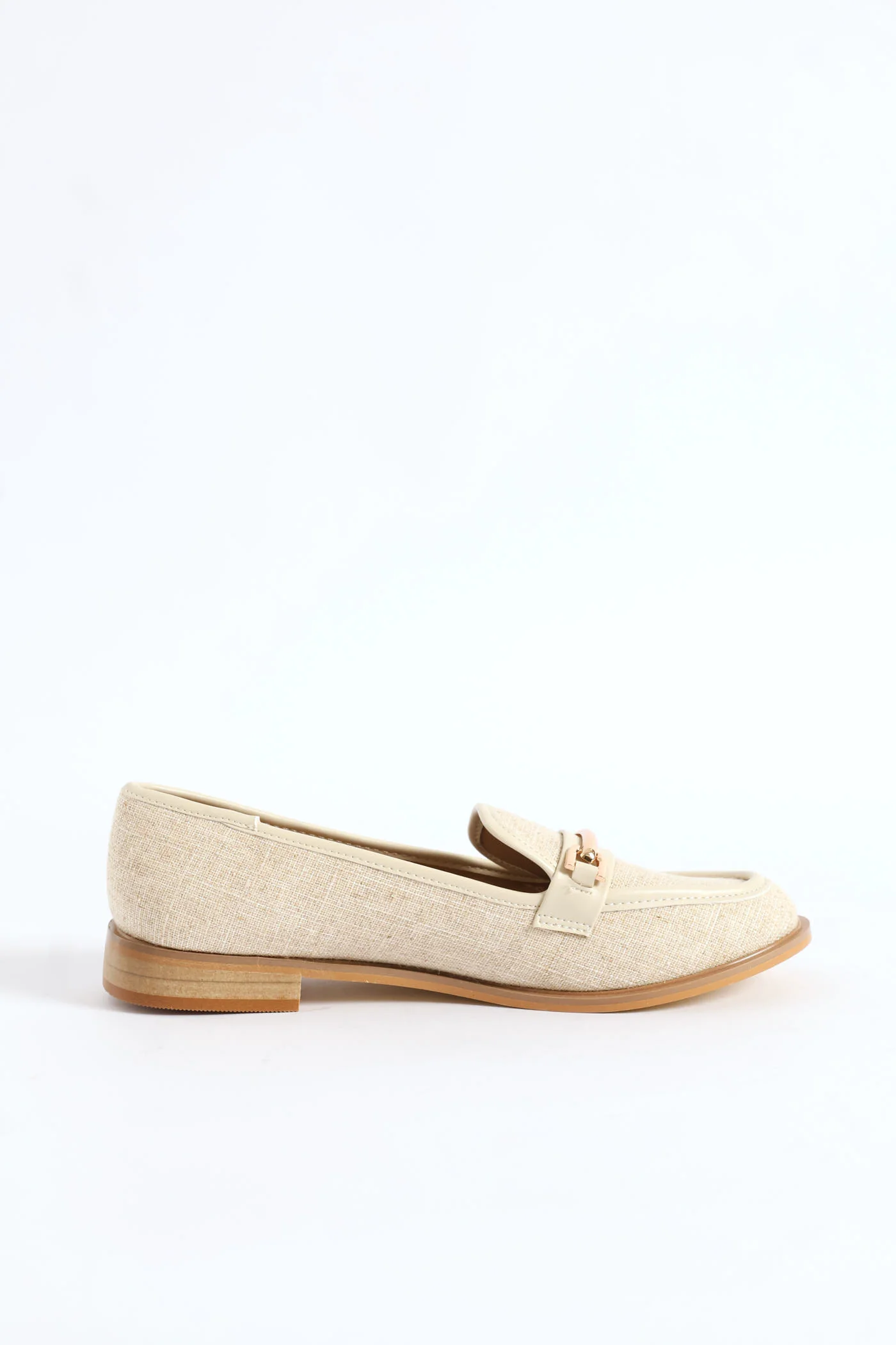 Linen Look Canvas Loafer - Natural - Image 6