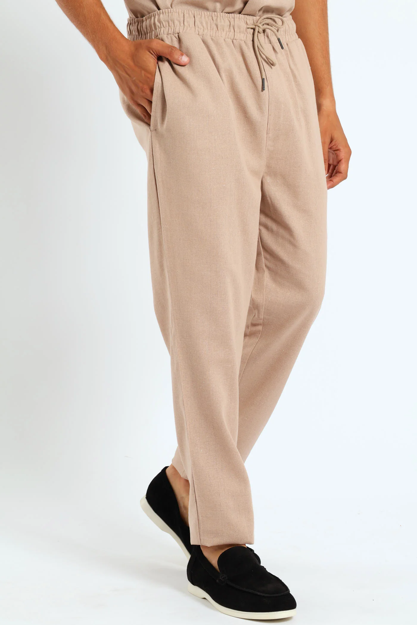 Linen Look Shirt - Light Stone - Image 3