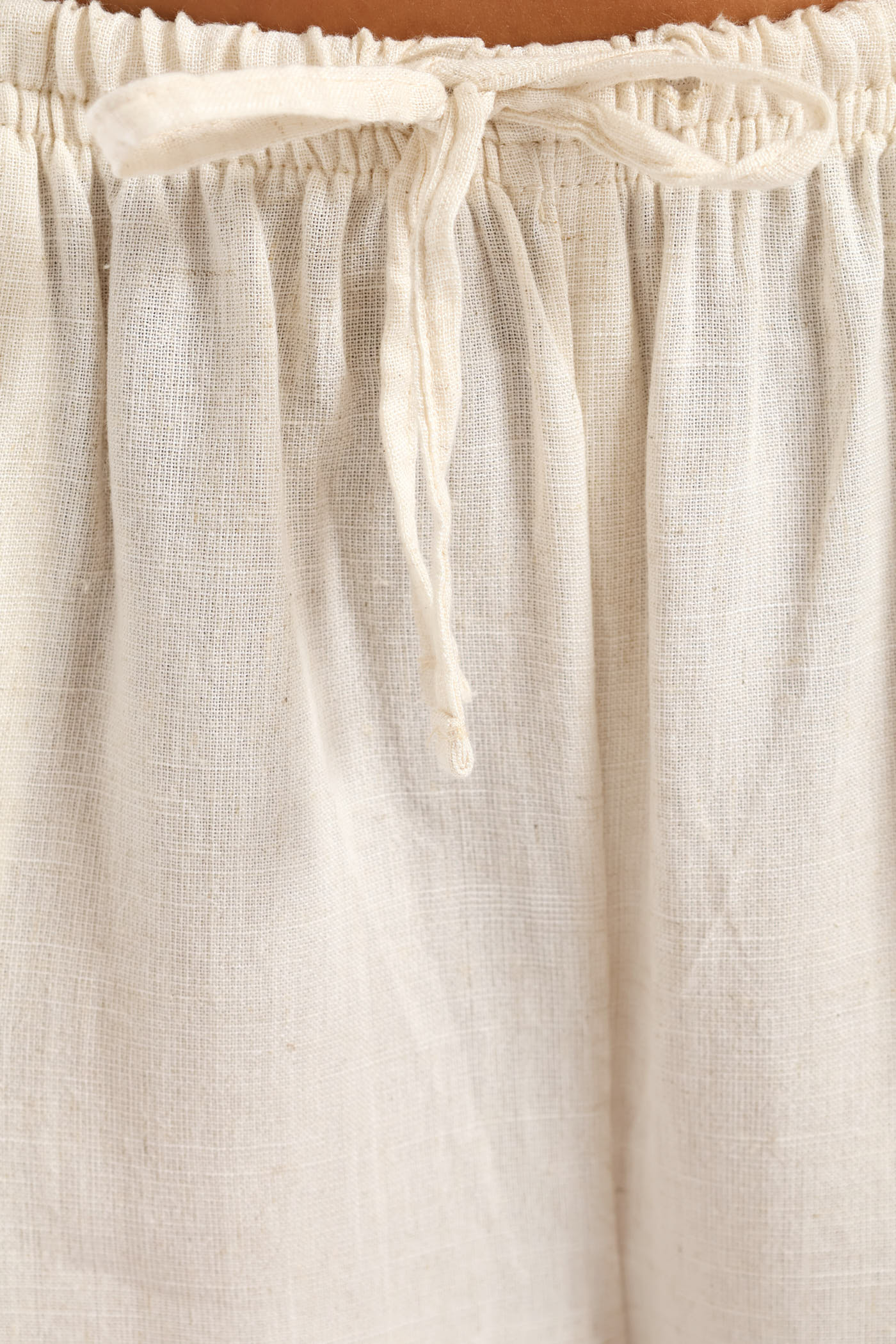 Linen Relaxed Pant - Beige - Image 4