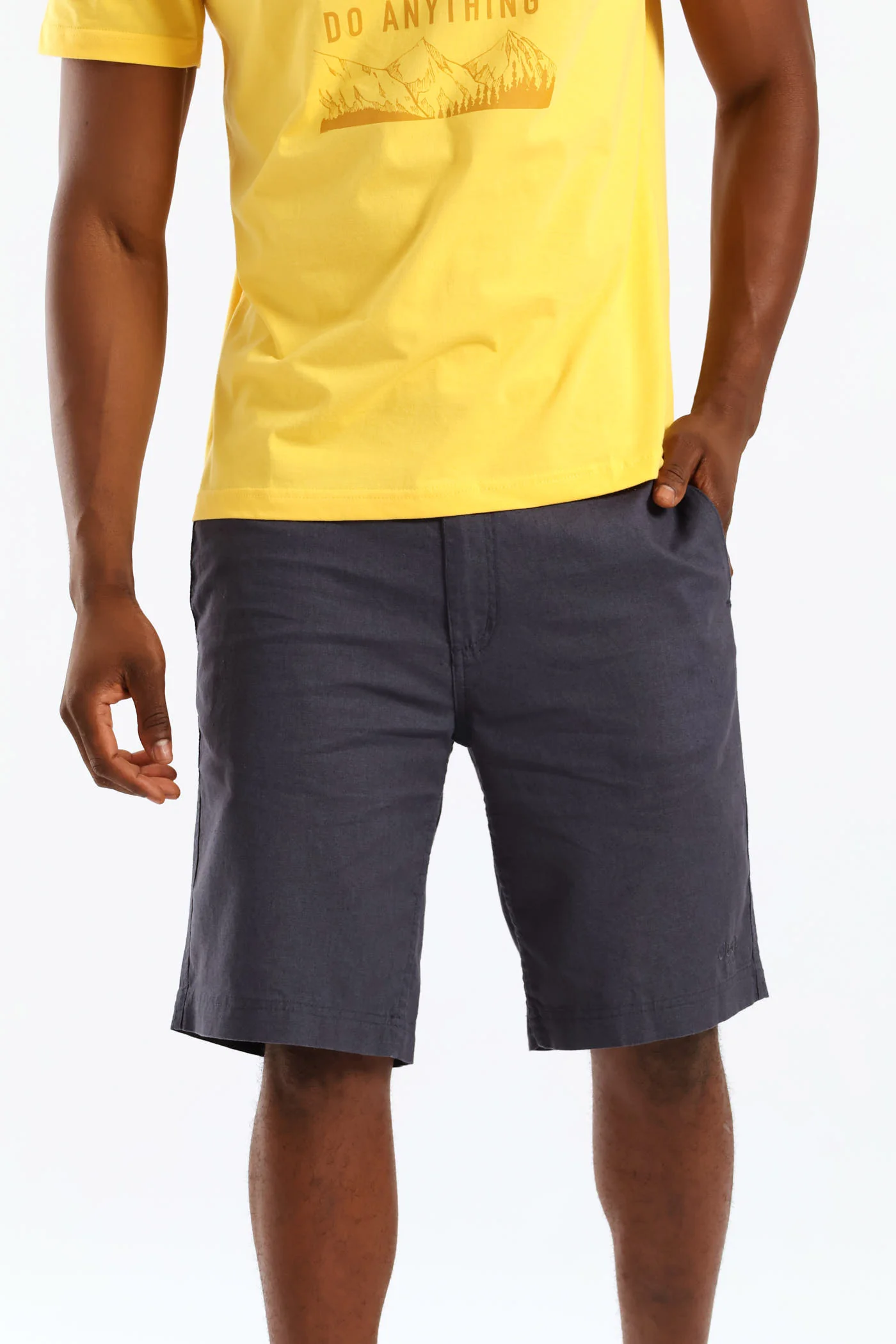 Linen Short - Navy - Image 2